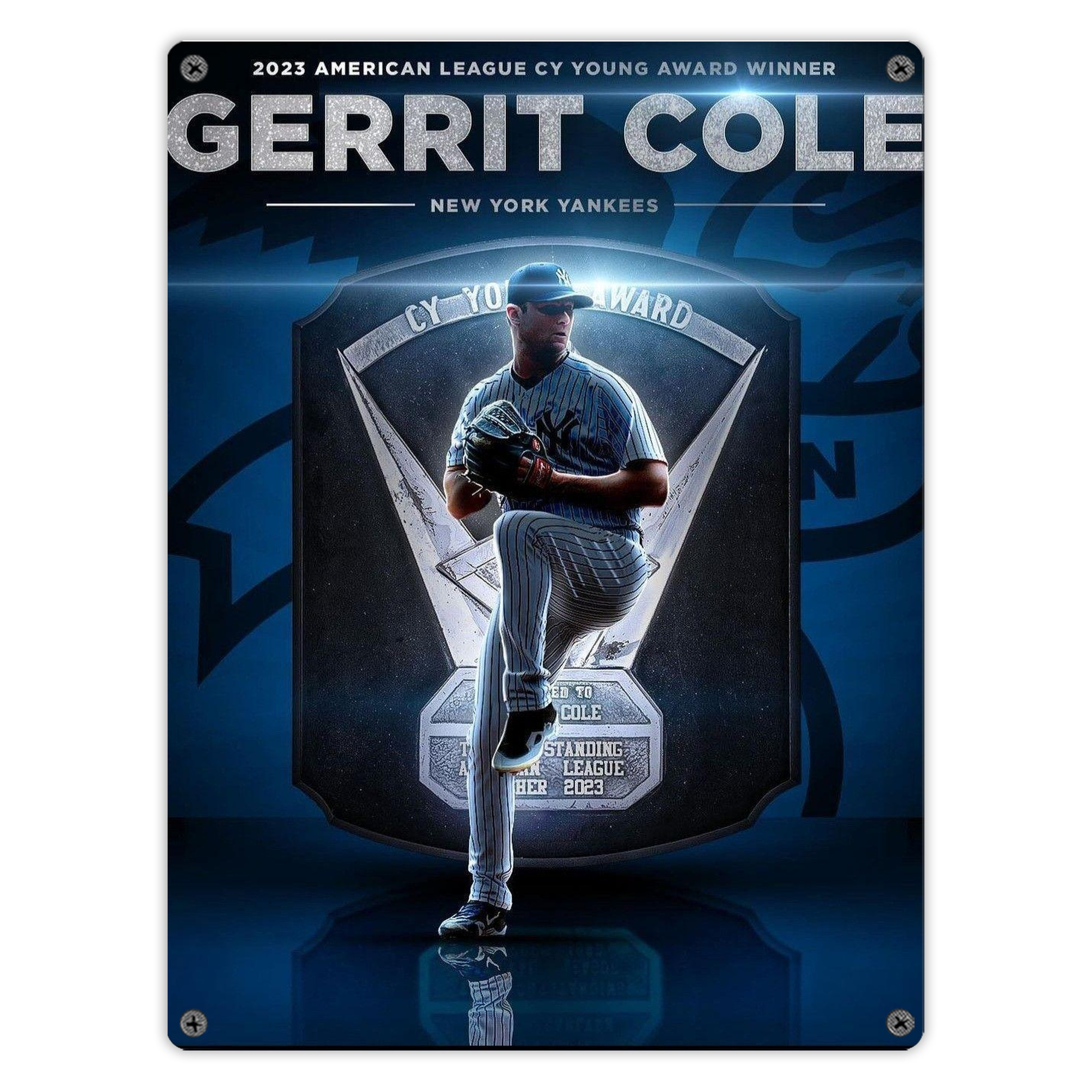 Gerrit Cole 15 Vintage Metal Tin Sign 12x16inch – Retro Wall Art Decor For Home, Bar, Kitchen, Bedroom, Office – Durable Iron Sheet Poster, Easy To Hang, Full-Color Printing
