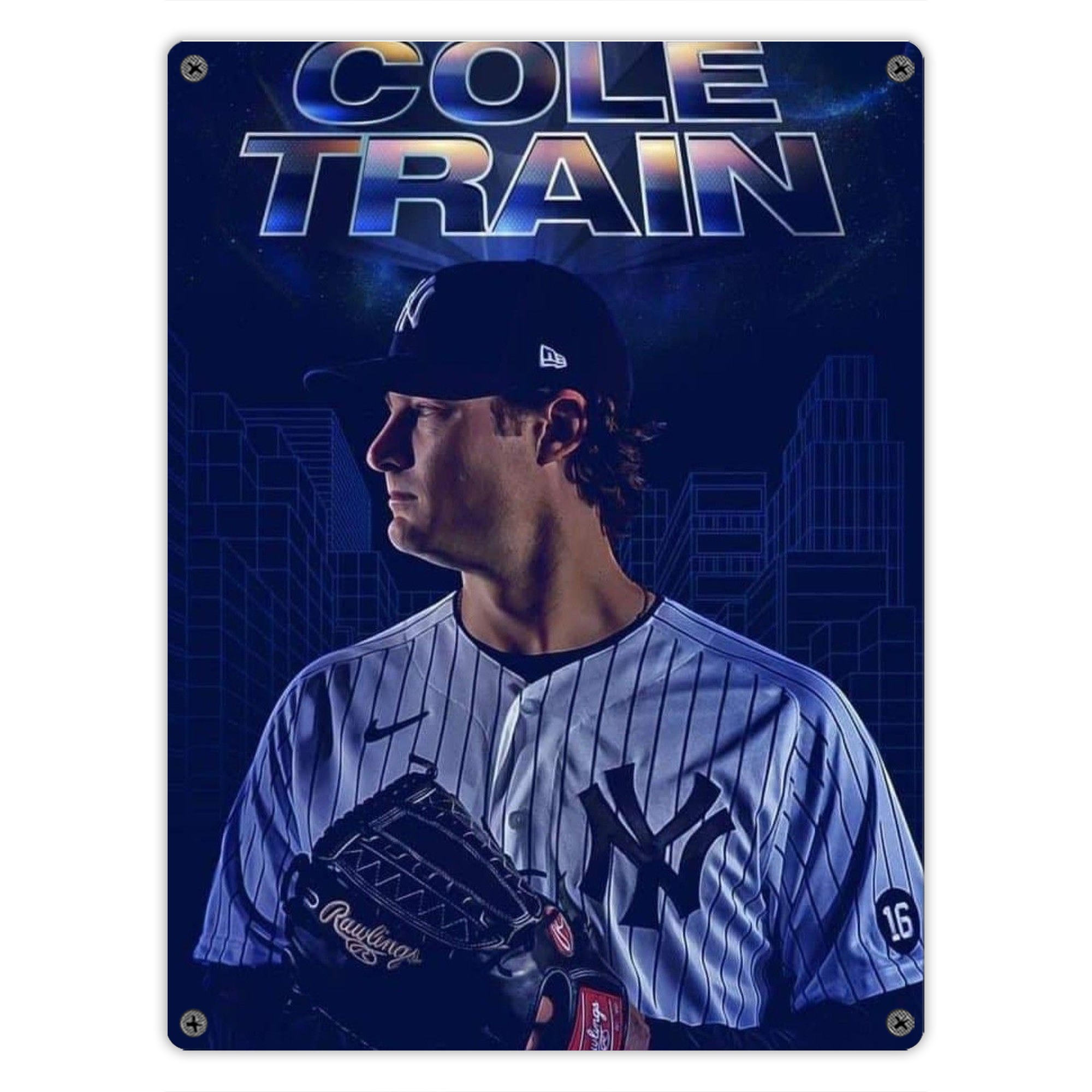 Gerrit Cole 16 Vintage Metal Tin Sign 12x16inch – Retro Wall Art Decor For Home, Bar, Kitchen, Bedroom, Office – Durable Iron Sheet Poster, Easy To Hang, Full-Color Printing