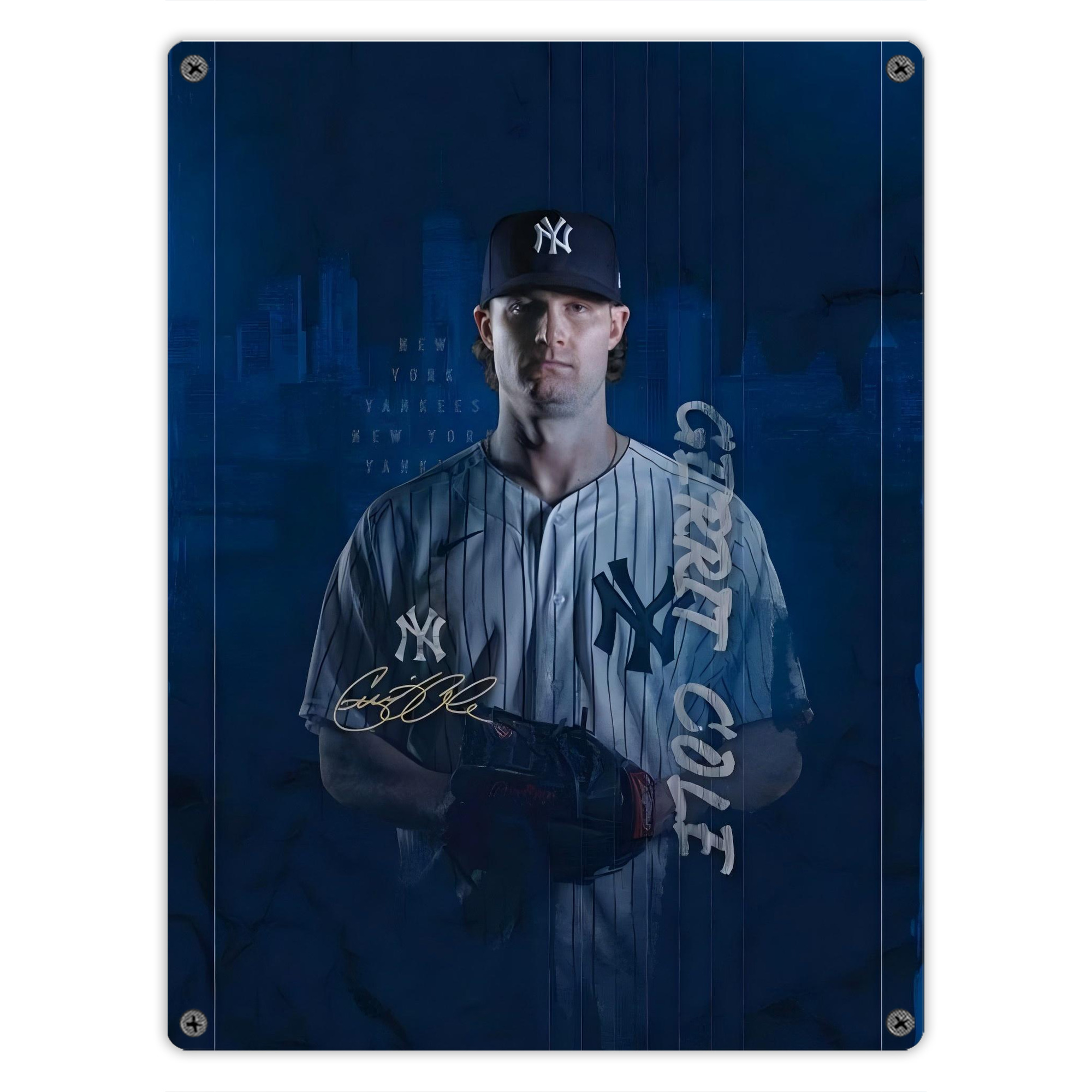 Gerrit Cole 19 Vintage Metal Tin Sign 12x16inch – Retro Wall Art Decor For Home, Bar, Kitchen, Bedroom, Office – Durable Iron Sheet Poster, Easy To Hang, Full-Color Printing