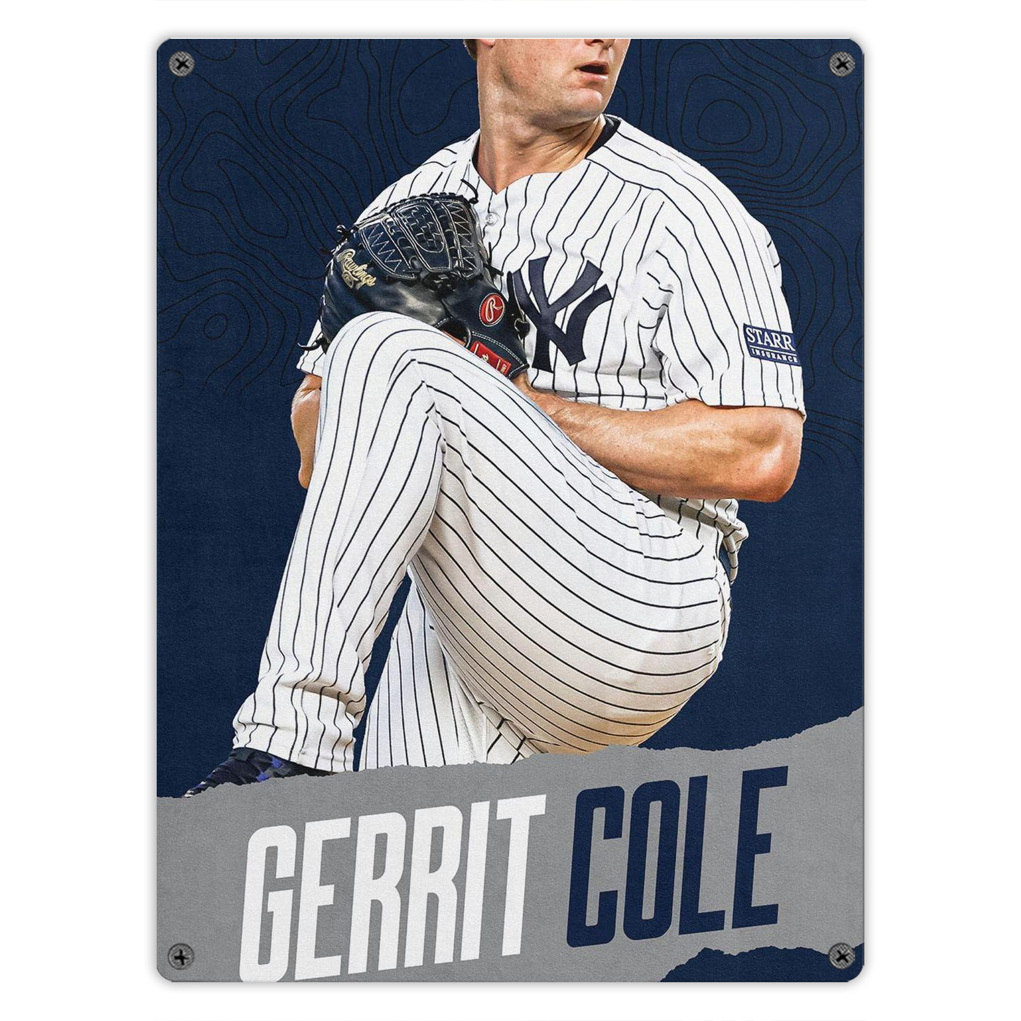 Gerrit Cole 22 Vintage Metal Tin Sign 12x16inch – Retro Wall Art Decor For Home, Bar, Kitchen, Bedroom, Office – Durable Iron Sheet Poster, Easy To Hang, Full-Color Printing