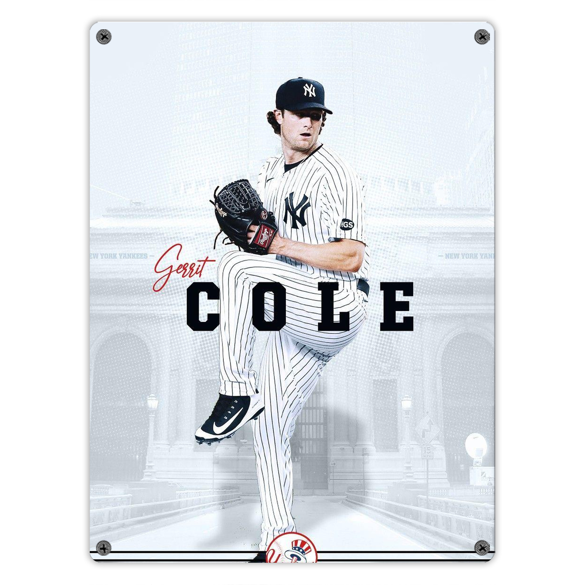 Gerrit Cole 24 Vintage Metal Tin Sign 12x16inch – Retro Wall Art Decor For Home, Bar, Kitchen, Bedroom, Office – Durable Iron Sheet Poster, Easy To Hang, Full-Color Printing