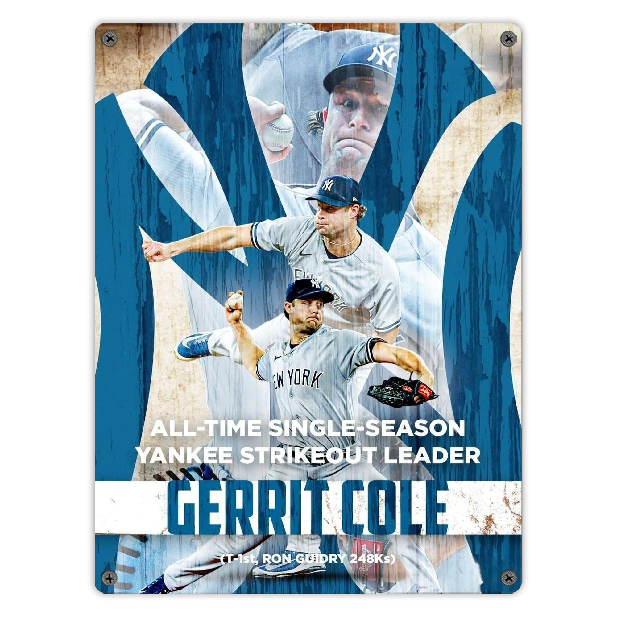 Gerrit Cole 25 Vintage Metal Tin Sign 12x16inch – Retro Wall Art Decor For Home, Bar, Kitchen, Bedroom, Office – Durable Iron Sheet Poster, Easy To Hang, Full-Color Printing