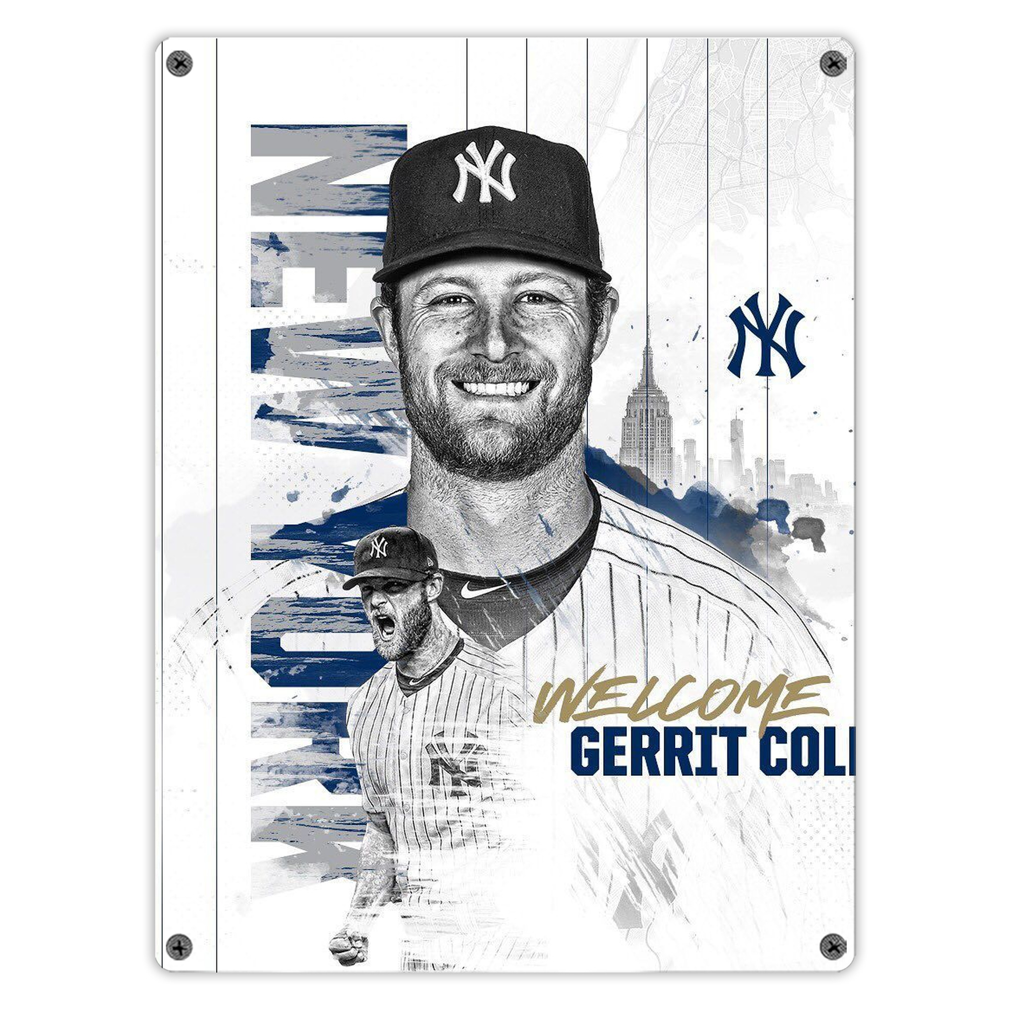 Gerrit Cole 26 Vintage Metal Tin Sign 12x16inch – Retro Wall Art Decor For Home, Bar, Kitchen, Bedroom, Office – Durable Iron Sheet Poster, Easy To Hang, Full-Color Printing