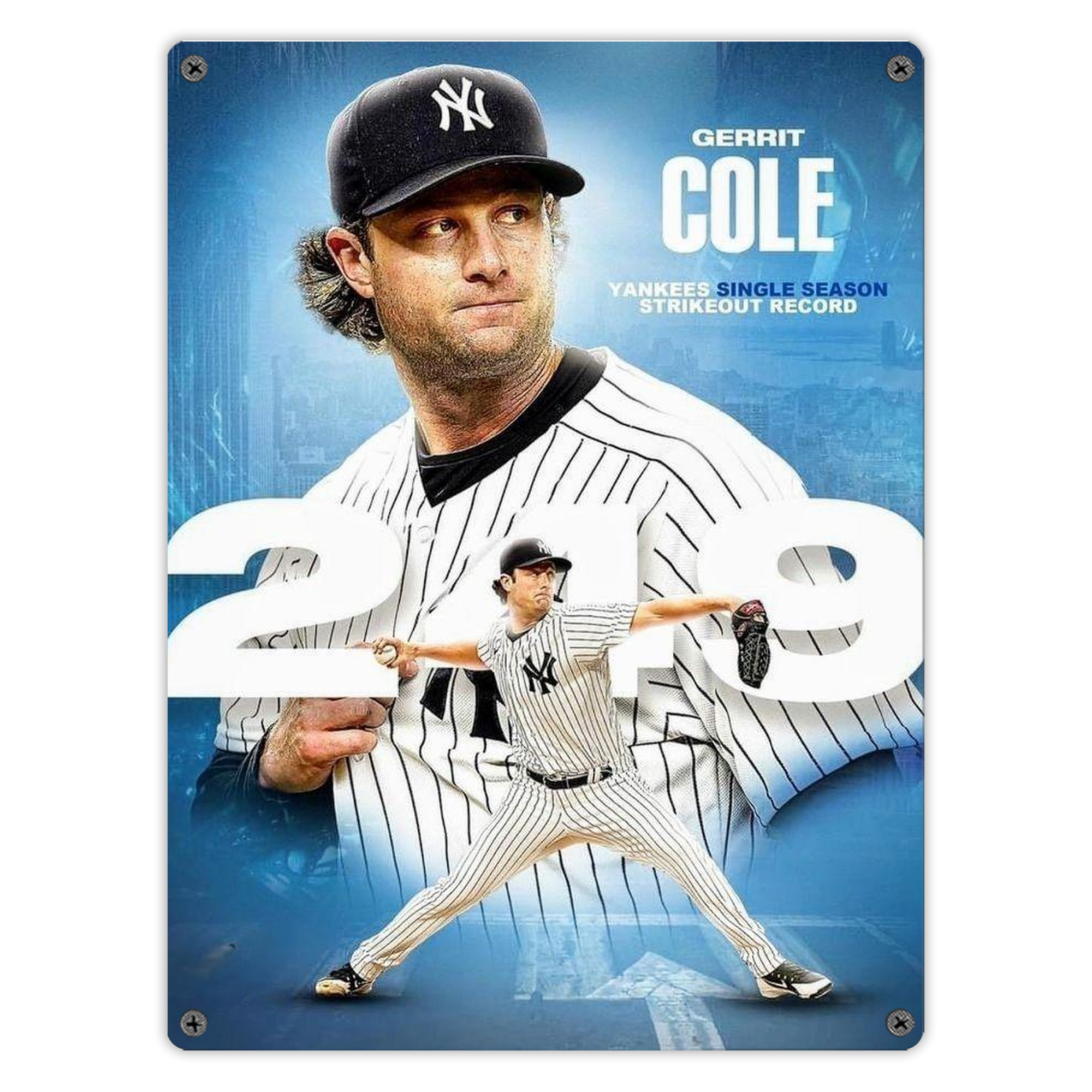 Gerrit Cole 29 Vintage Metal Tin Sign 12x16inch – Retro Wall Art Decor For Home, Bar, Kitchen, Bedroom, Office – Durable Iron Sheet Poster, Easy To Hang, Full-Color Printing