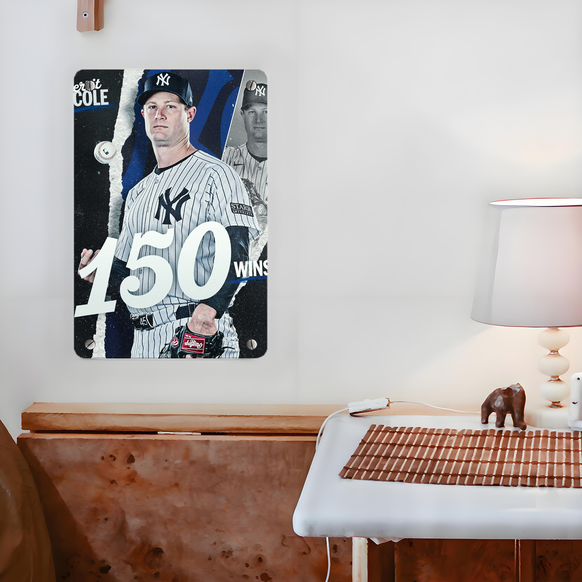 Gerrit Cole 10 Metal Tin Sign 8x12inch - High-Quality Full-Print Decorative Wall Art, Durable Rust-Resistant Metal Plaque For Living Room, Bedroom, Kitchen, Office, Bar Décor