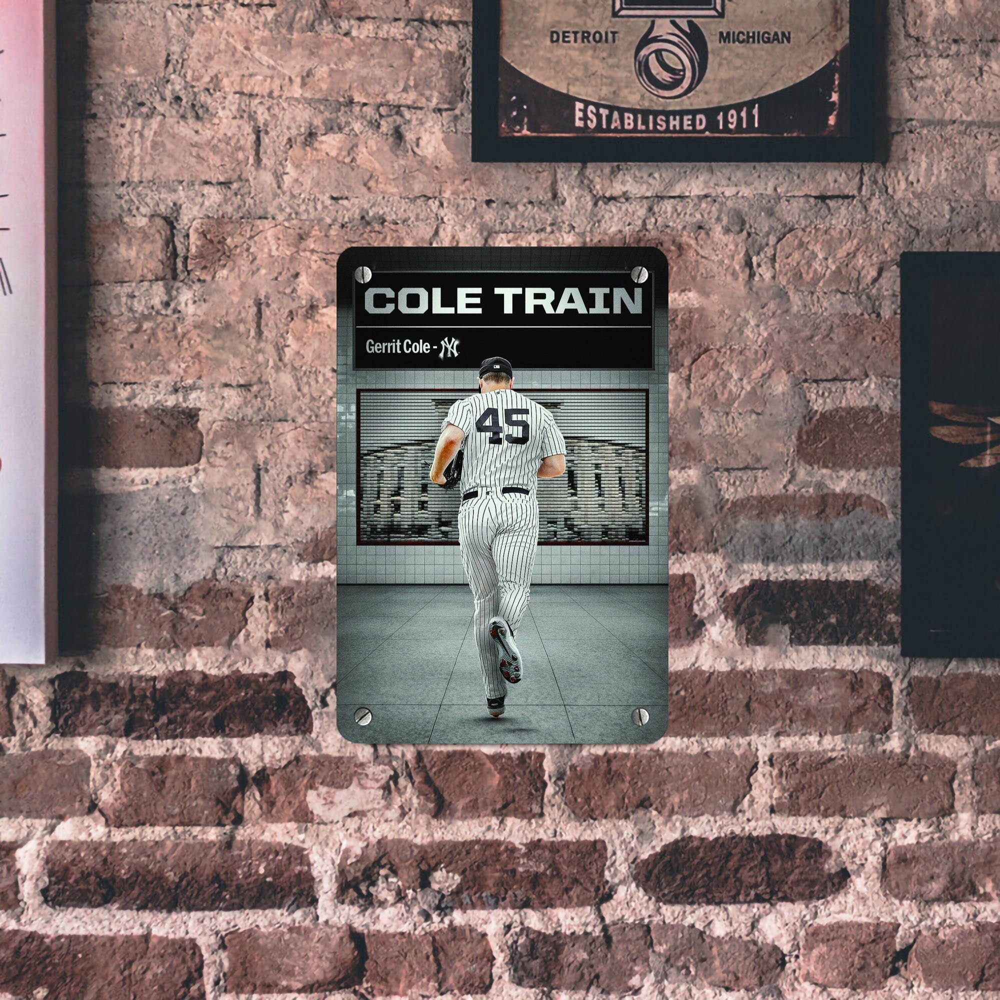 Gerrit Cole 12 Metal Tin Sign 8x12inch - High-Quality Full-Print Decorative Wall Art, Durable Rust-Resistant Metal Plaque For Living Room, Bedroom, Kitchen, Office, Bar Décor