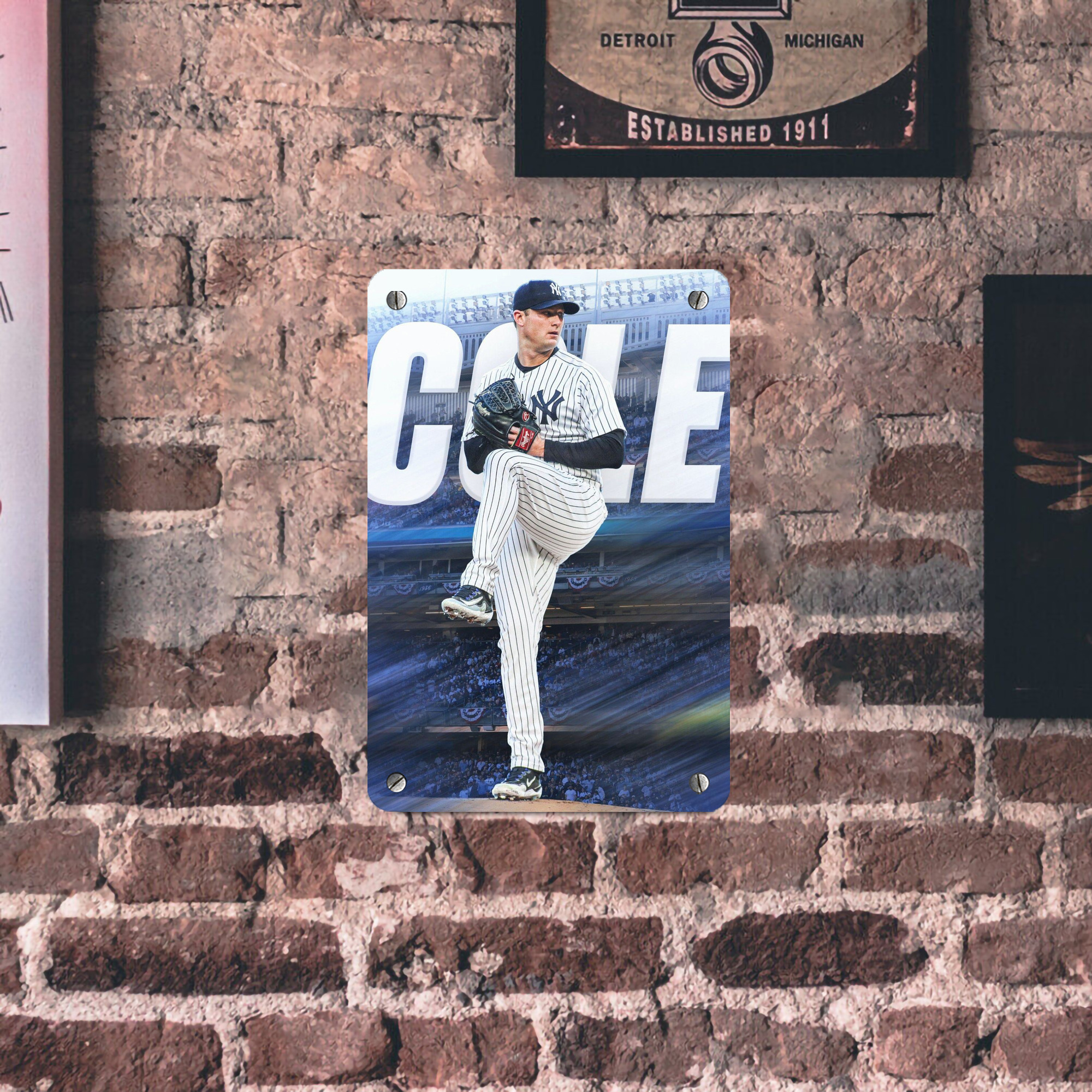 Gerrit Cole 13 Metal Tin Sign 8x12inch - High-Quality Full-Print Decorative Wall Art, Durable Rust-Resistant Metal Plaque For Living Room, Bedroom, Kitchen, Office, Bar Décor