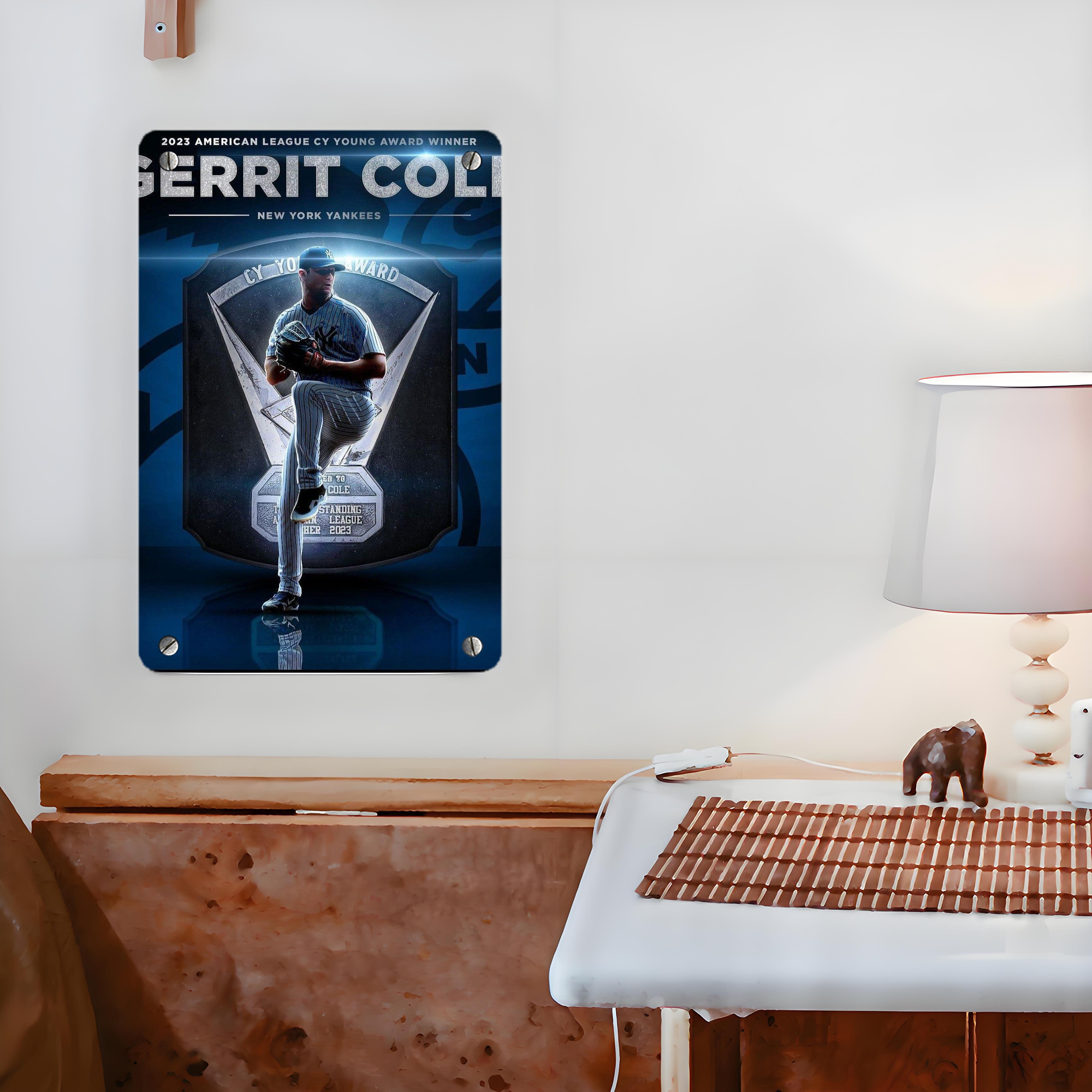 Gerrit Cole 15 Metal Tin Sign 8x12inch - High-Quality Full-Print Decorative Wall Art, Durable Rust-Resistant Metal Plaque For Living Room, Bedroom, Kitchen, Office, Bar Décor