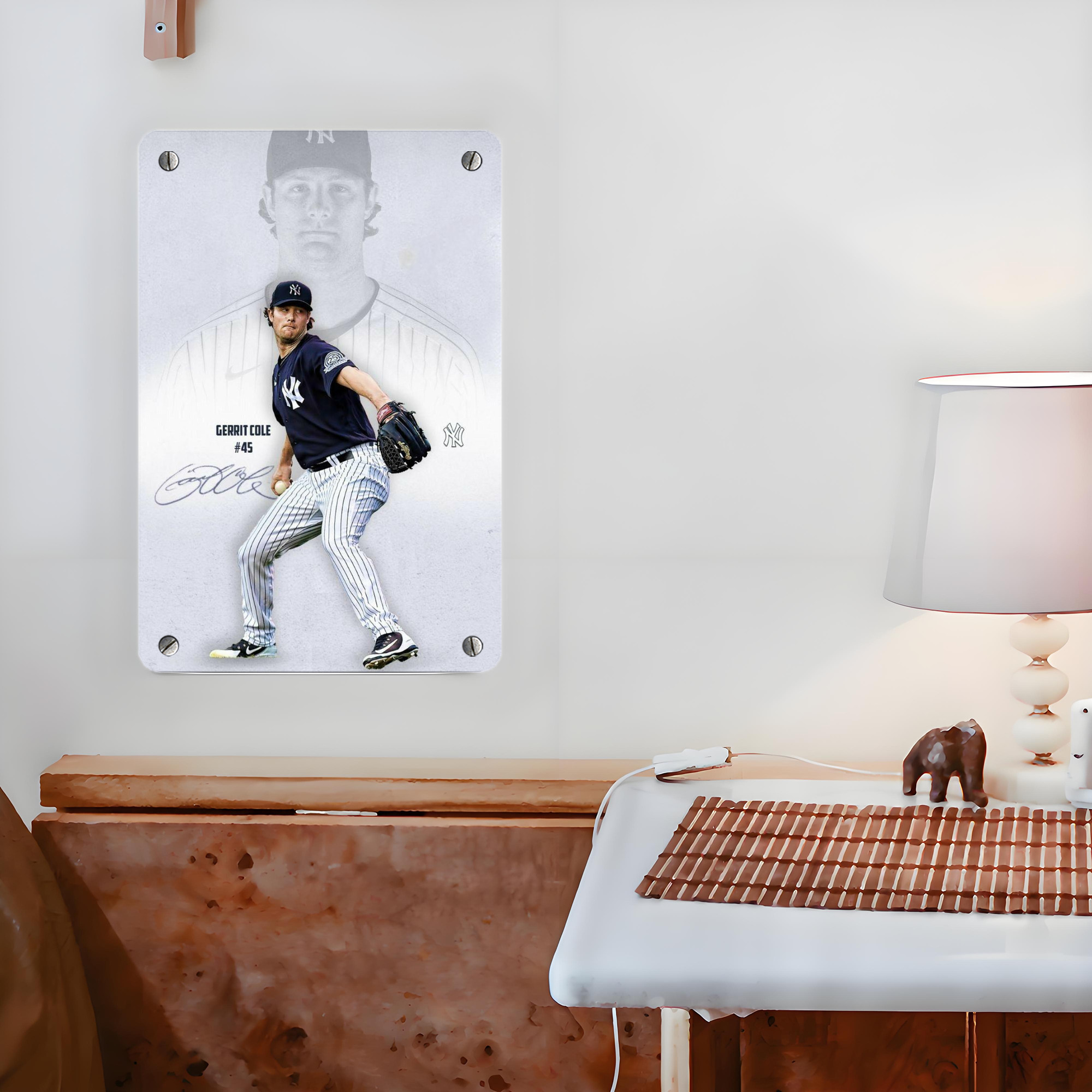 Gerrit Cole 17 Metal Tin Sign 8x12inch - High-Quality Full-Print Decorative Wall Art, Durable Rust-Resistant Metal Plaque For Living Room, Bedroom, Kitchen, Office, Bar Décor