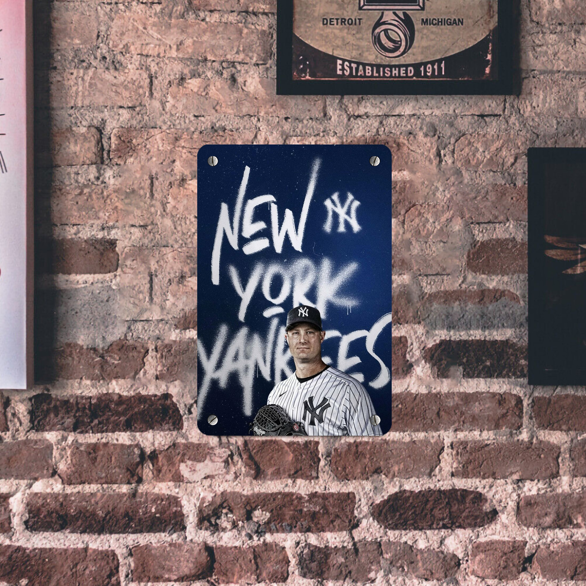 Gerrit Cole 18 Metal Tin Sign 8x12inch - High-Quality Full-Print Decorative Wall Art, Durable Rust-Resistant Metal Plaque For Living Room, Bedroom, Kitchen, Office, Bar Décor