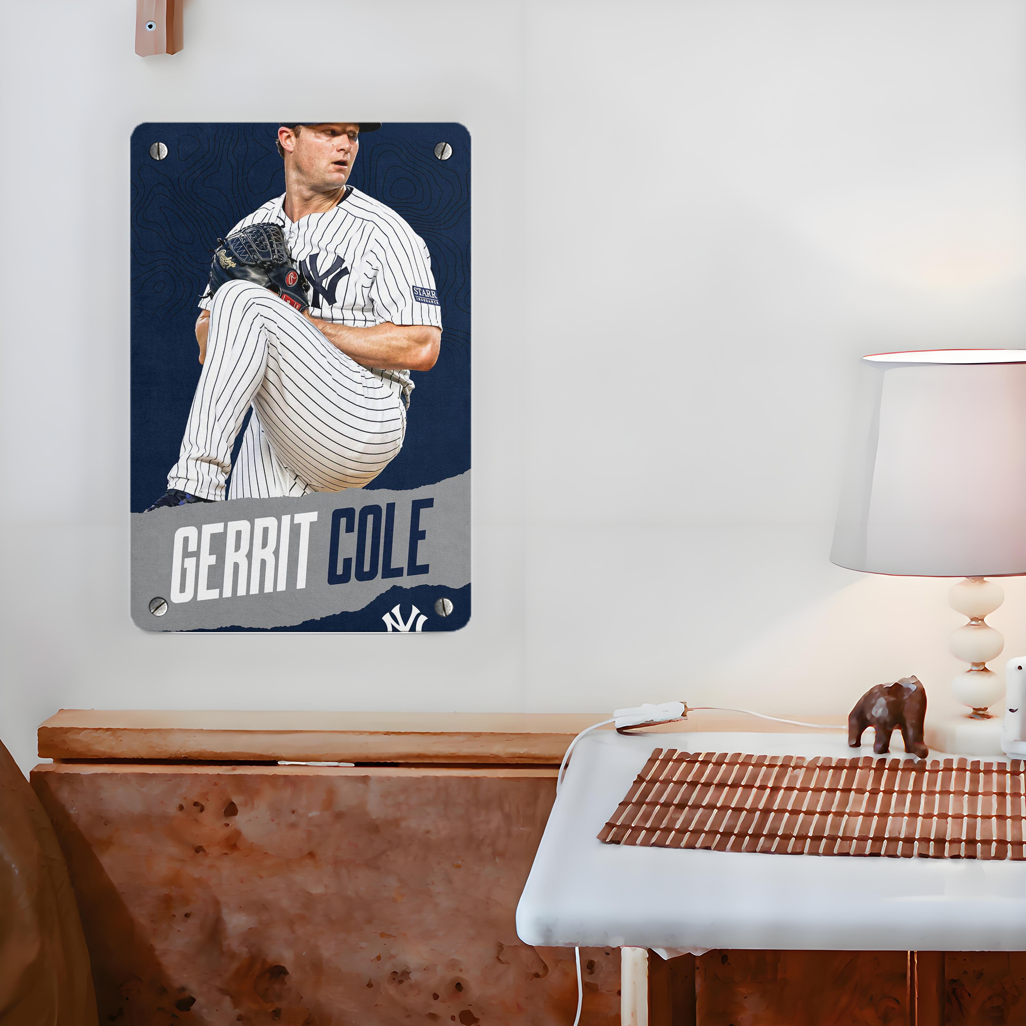 Gerrit Cole 22 Metal Tin Sign 8x12inch - High-Quality Full-Print Decorative Wall Art, Durable Rust-Resistant Metal Plaque For Living Room, Bedroom, Kitchen, Office, Bar Décor