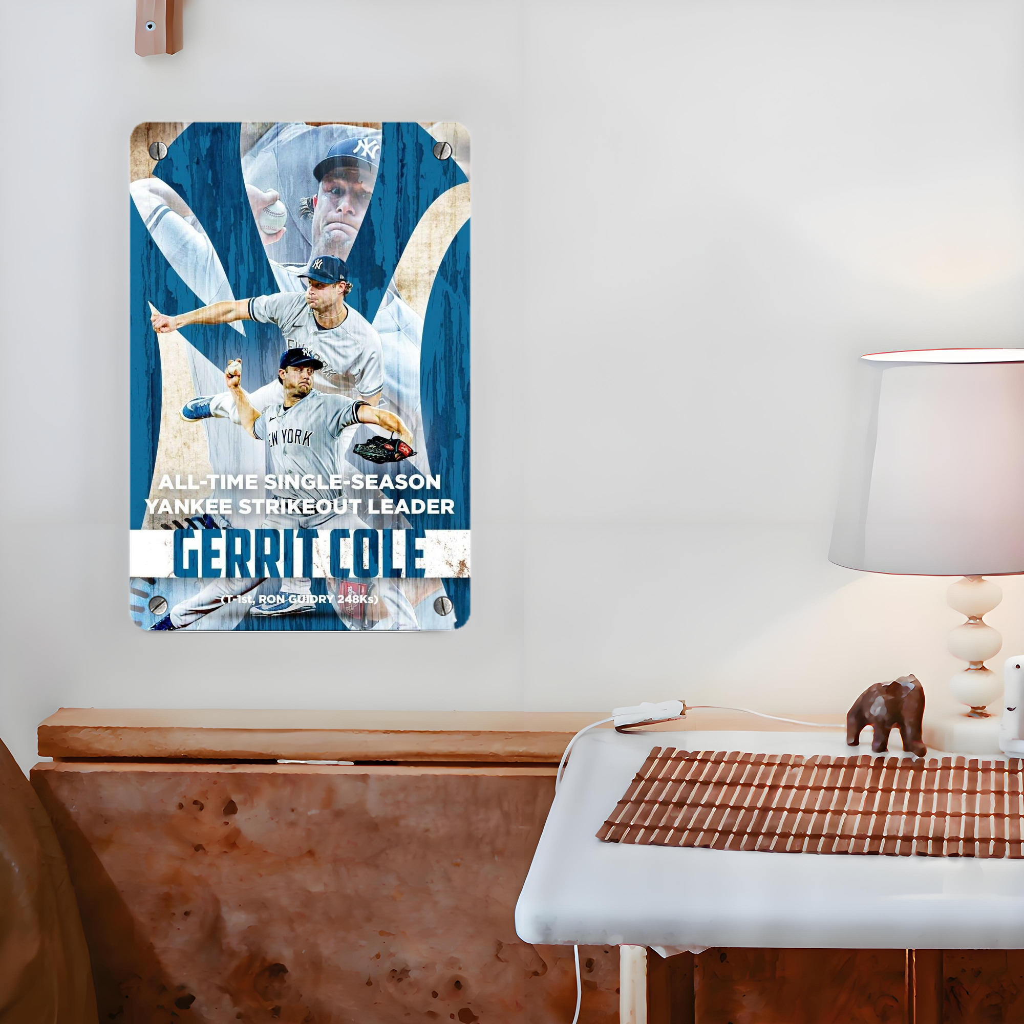 Gerrit Cole 25 Metal Tin Sign 8x12inch - High-Quality Full-Print Decorative Wall Art, Durable Rust-Resistant Metal Plaque For Living Room, Bedroom, Kitchen, Office, Bar Décor