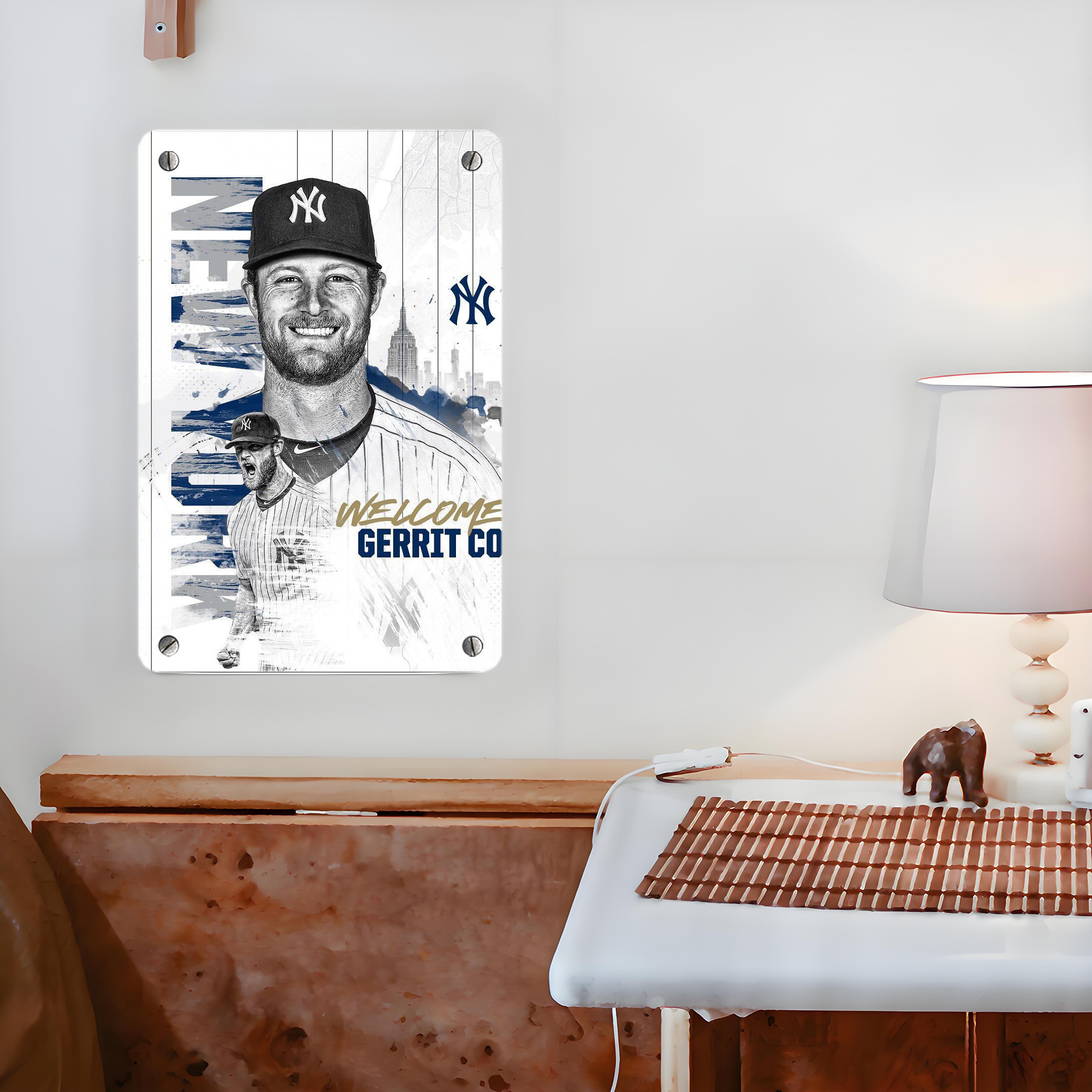 Gerrit Cole 26 Metal Tin Sign 8x12inch - High-Quality Full-Print Decorative Wall Art, Durable Rust-Resistant Metal Plaque For Living Room, Bedroom, Kitchen, Office, Bar Décor