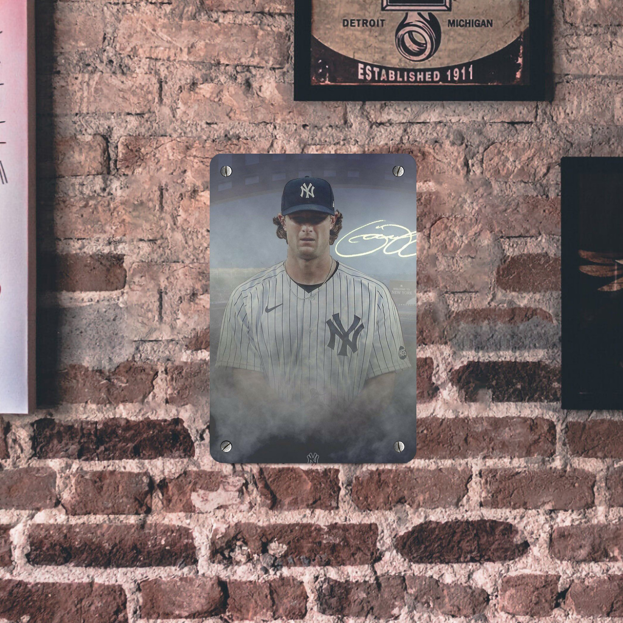 Gerrit Cole 27 Metal Tin Sign 8x12inch - High-Quality Full-Print Decorative Wall Art, Durable Rust-Resistant Metal Plaque For Living Room, Bedroom, Kitchen, Office, Bar Décor