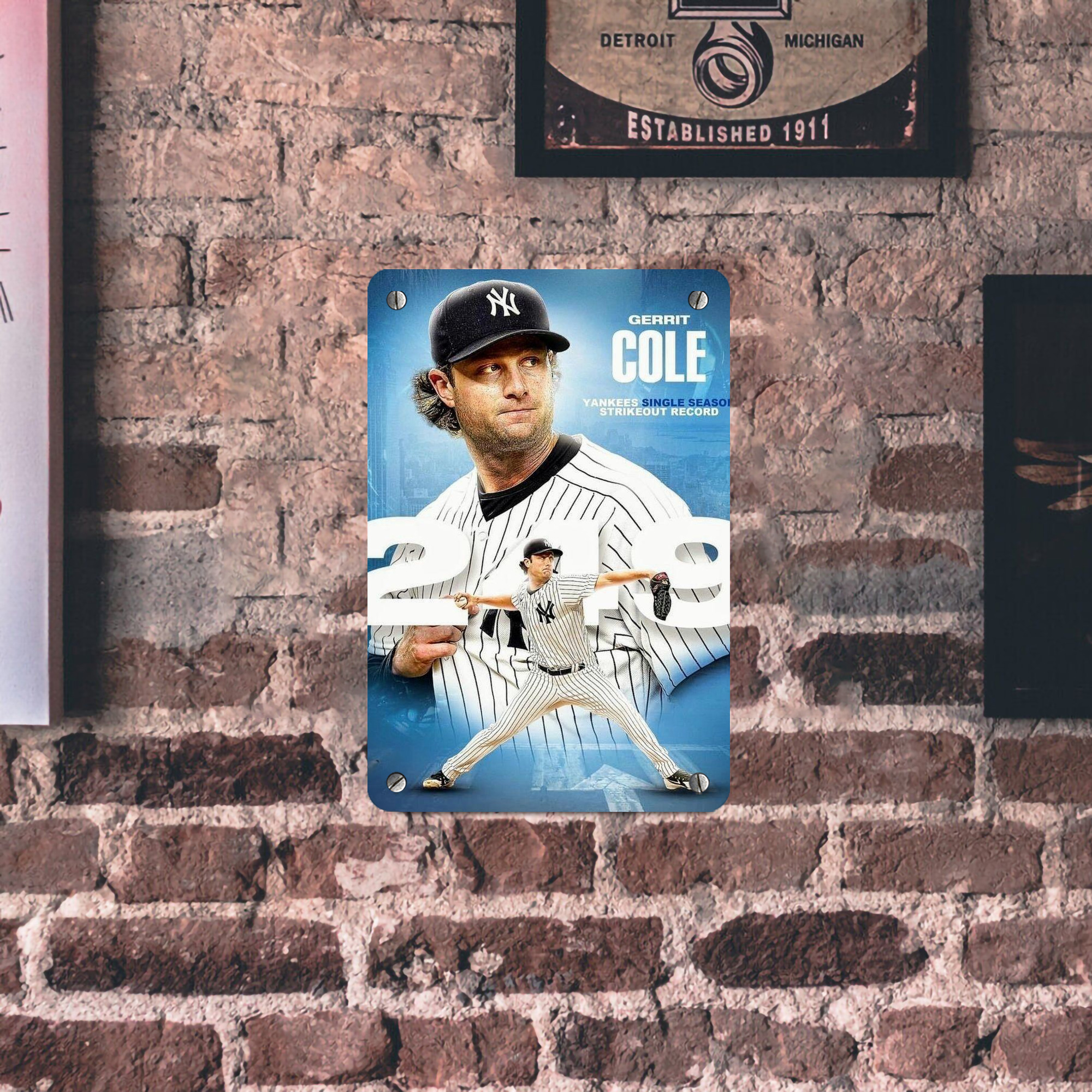 Gerrit Cole 29 Metal Tin Sign 8x12inch - High-Quality Full-Print Decorative Wall Art, Durable Rust-Resistant Metal Plaque For Living Room, Bedroom, Kitchen, Office, Bar Décor