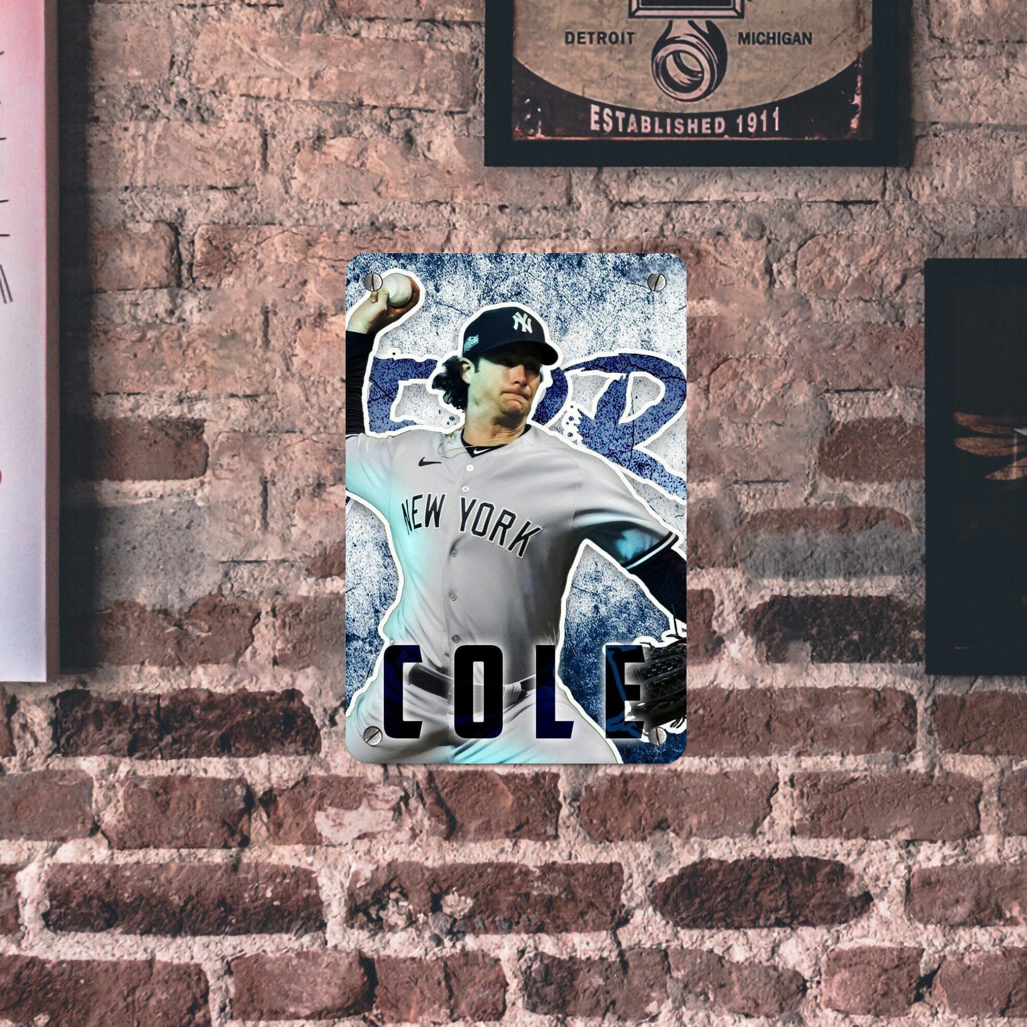 Gerrit Cole 31 Metal Tin Sign 8x12inch - High-Quality Full-Print Decorative Wall Art, Durable Rust-Resistant Metal Plaque For Living Room, Bedroom, Kitchen, Office, Bar Décor