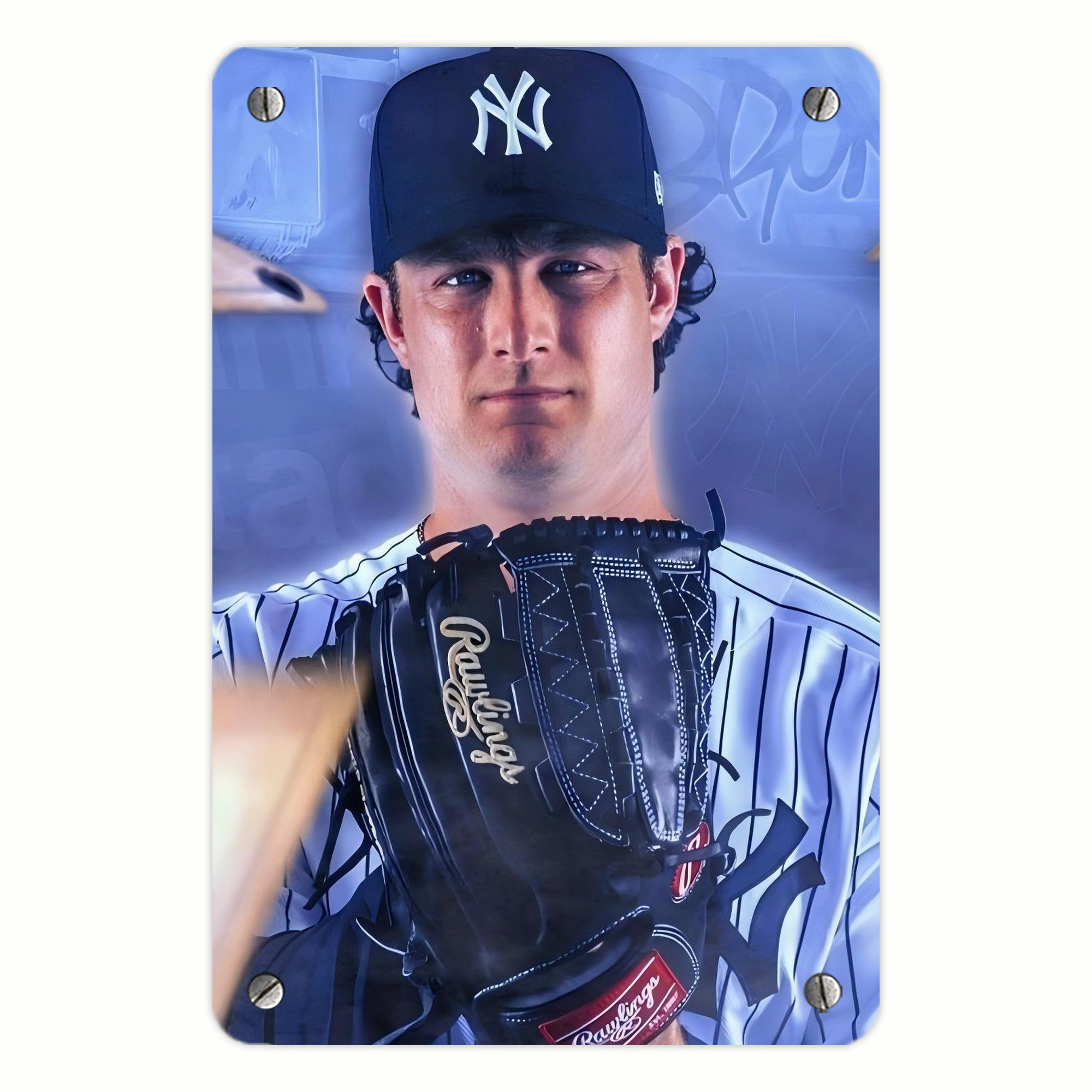 Gerrit Cole 9 Metal Tin Sign 8x12inch - High-Quality Full-Print Decorative Wall Art, Durable Rust-Resistant Metal Plaque For Living Room, Bedroom, Kitchen, Office, Bar Décor