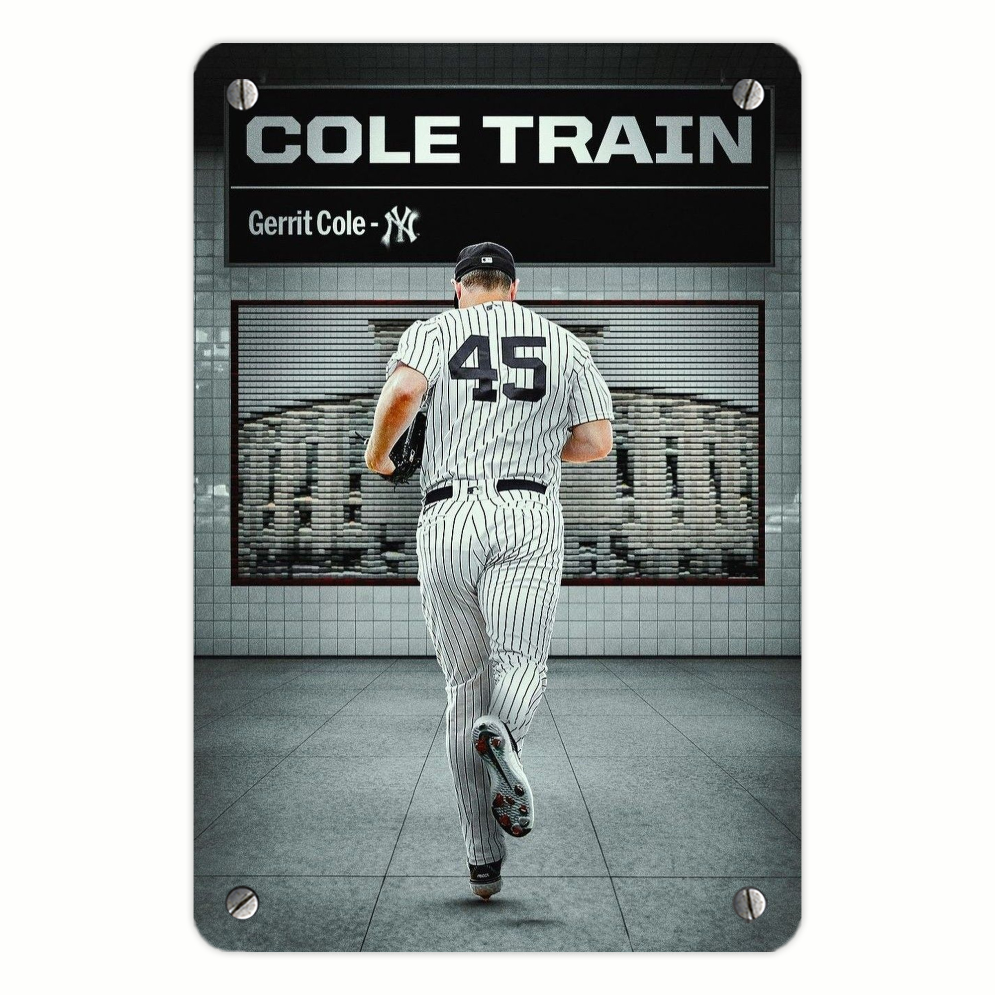 Gerrit Cole 12 Metal Tin Sign 8x12inch - High-Quality Full-Print Decorative Wall Art, Durable Rust-Resistant Metal Plaque For Living Room, Bedroom, Kitchen, Office, Bar Décor