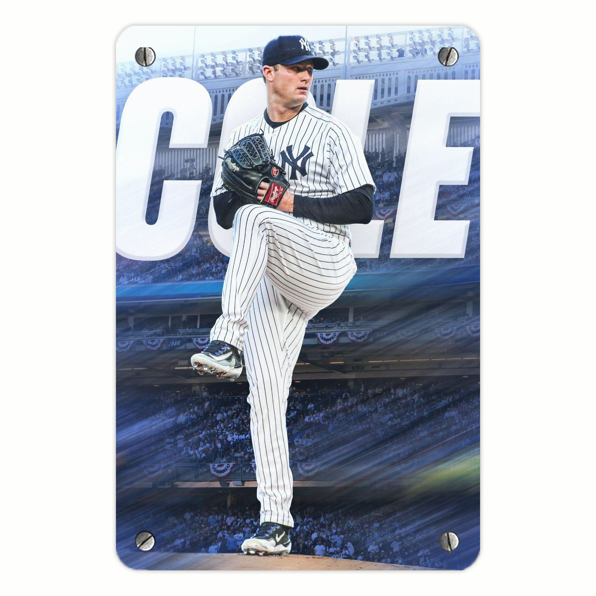 Gerrit Cole 13 Metal Tin Sign 8x12inch - High-Quality Full-Print Decorative Wall Art, Durable Rust-Resistant Metal Plaque For Living Room, Bedroom, Kitchen, Office, Bar Décor