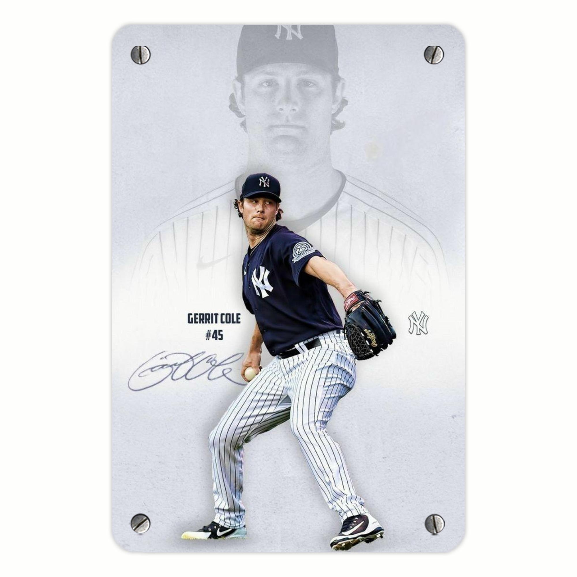 Gerrit Cole 17 Metal Tin Sign 8x12inch - High-Quality Full-Print Decorative Wall Art, Durable Rust-Resistant Metal Plaque For Living Room, Bedroom, Kitchen, Office, Bar Décor