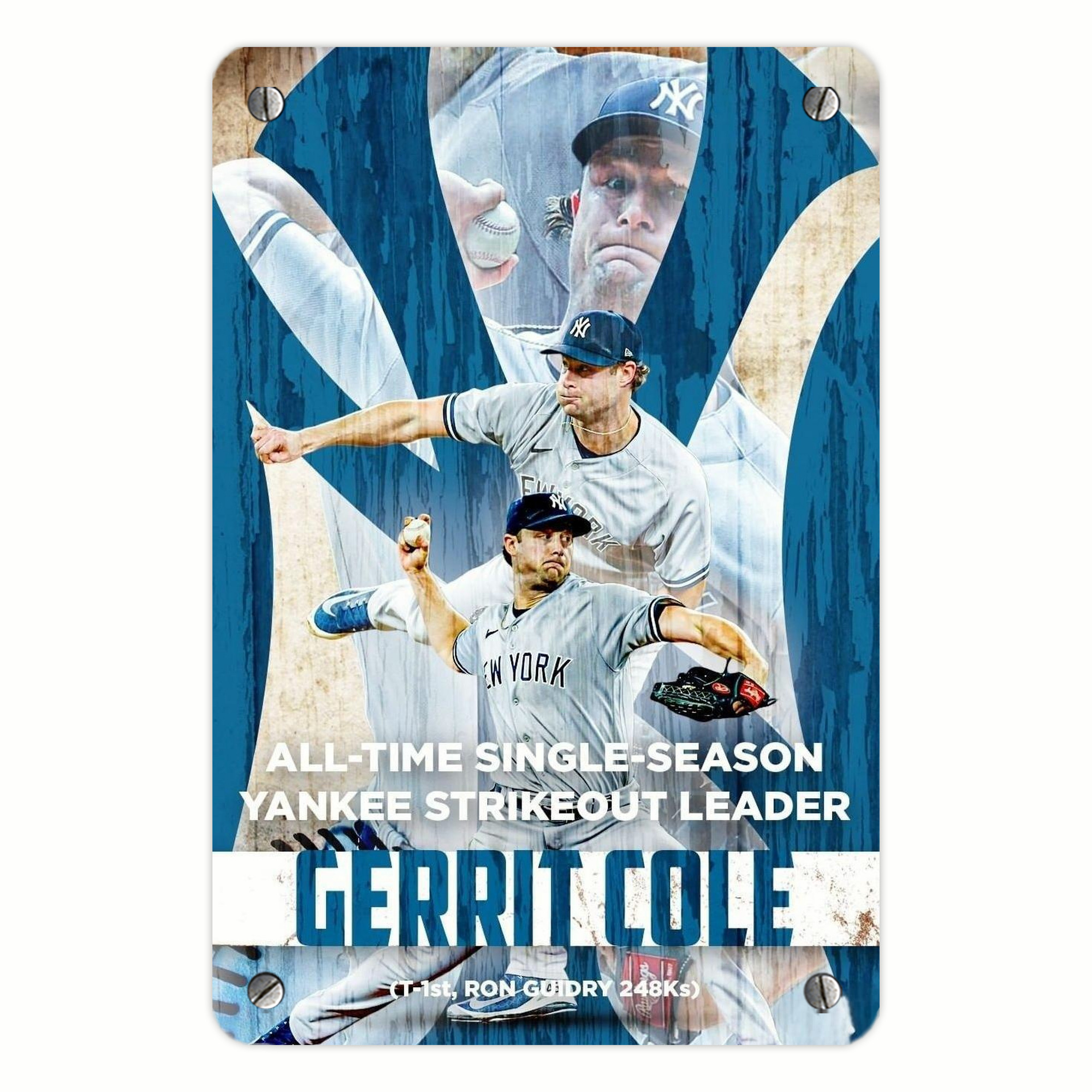 Gerrit Cole 25 Metal Tin Sign 8x12inch - High-Quality Full-Print Decorative Wall Art, Durable Rust-Resistant Metal Plaque For Living Room, Bedroom, Kitchen, Office, Bar Décor