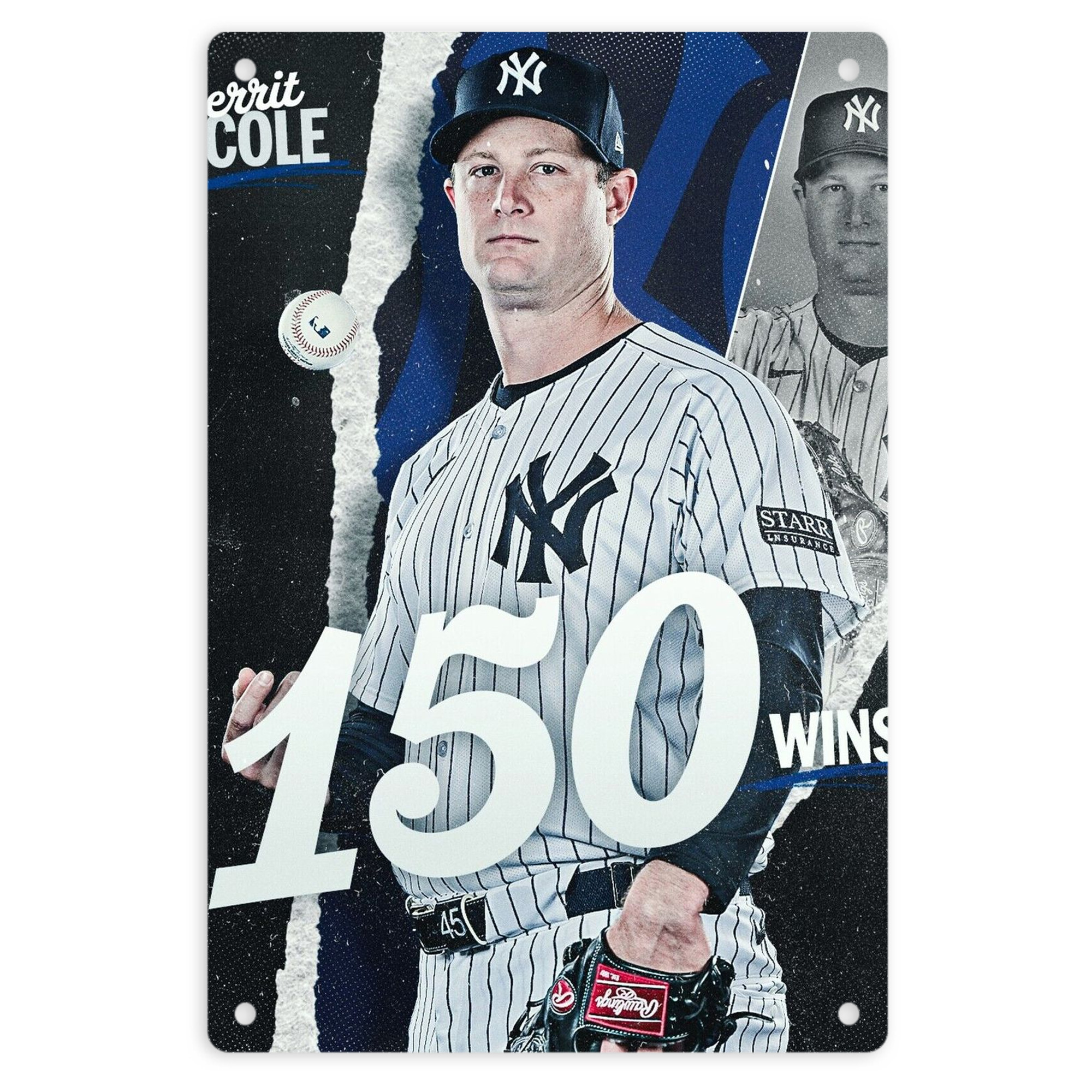 Gerrit Cole 10 8x12inch Vertical Aluminum Sign - Durable Fade-Resistant Indoor/Outdoor Safety & Information Plaque For Office, Hotel, Restaurant, Bar, Public Spaces