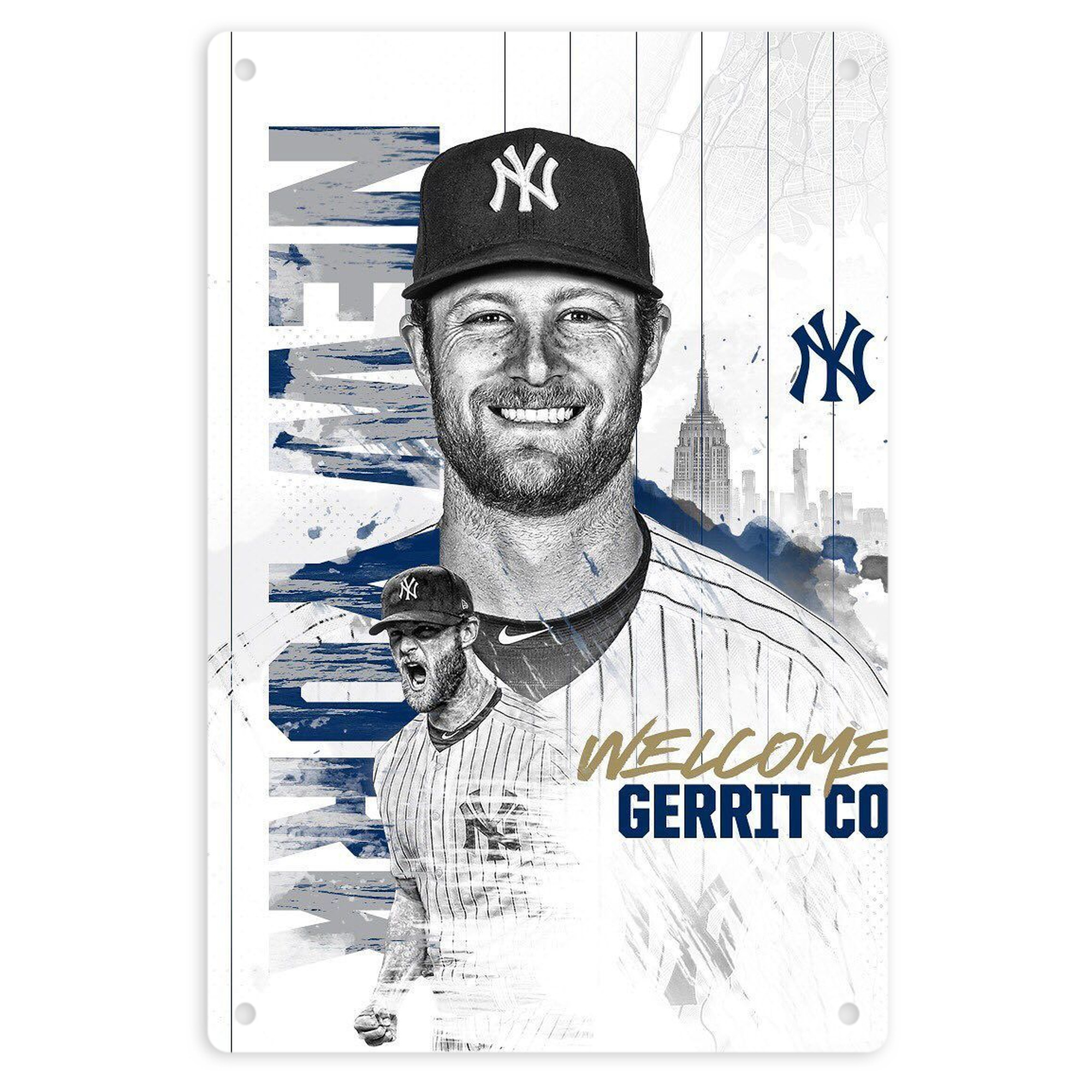 Gerrit Cole 26 8x12inch Vertical Aluminum Sign - Durable Fade-Resistant Indoor/Outdoor Safety & Information Plaque For Office, Hotel, Restaurant, Bar, Public Spaces