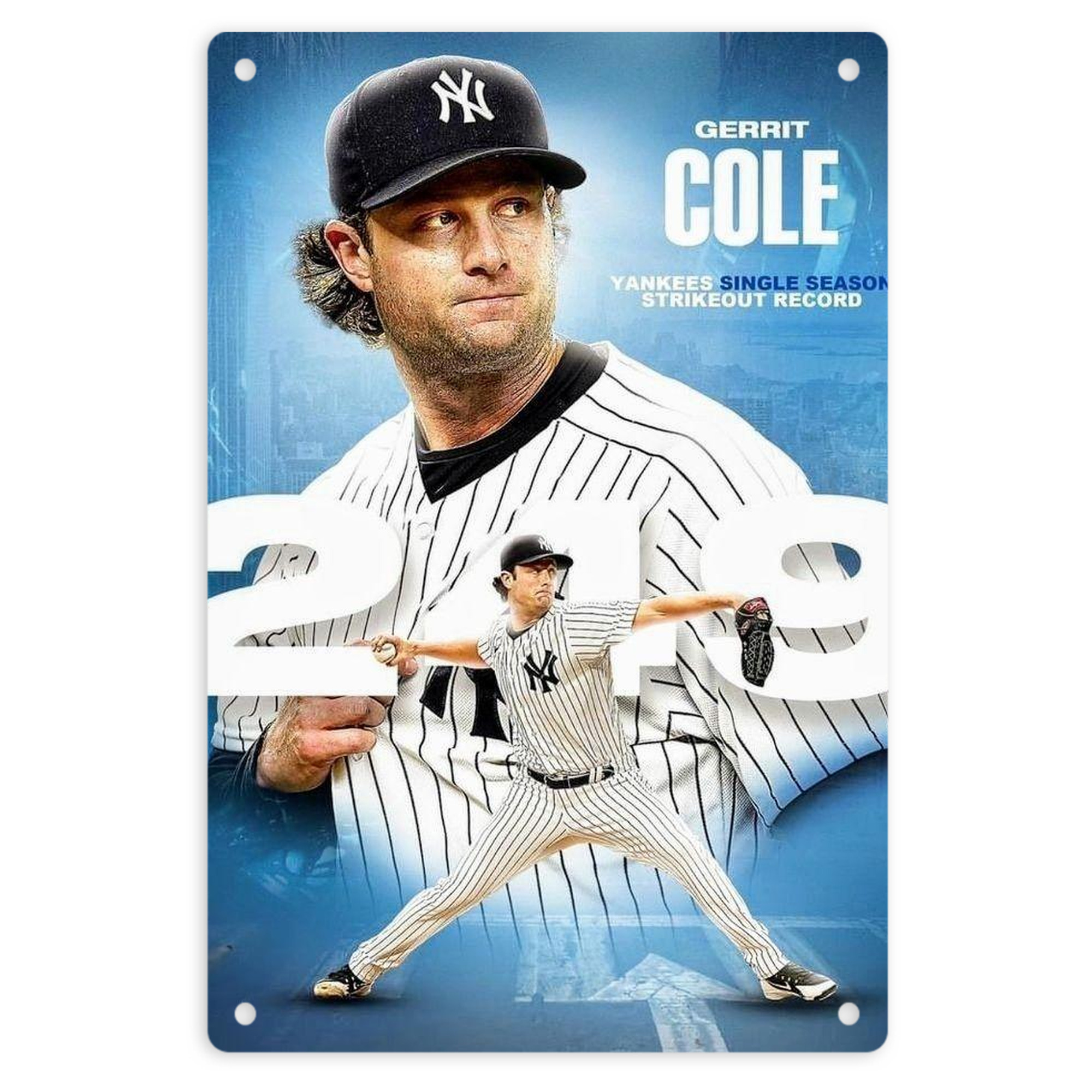 Gerrit Cole 29 8x12inch Vertical Aluminum Sign - Durable Fade-Resistant Indoor/Outdoor Safety & Information Plaque For Office, Hotel, Restaurant, Bar, Public Spaces