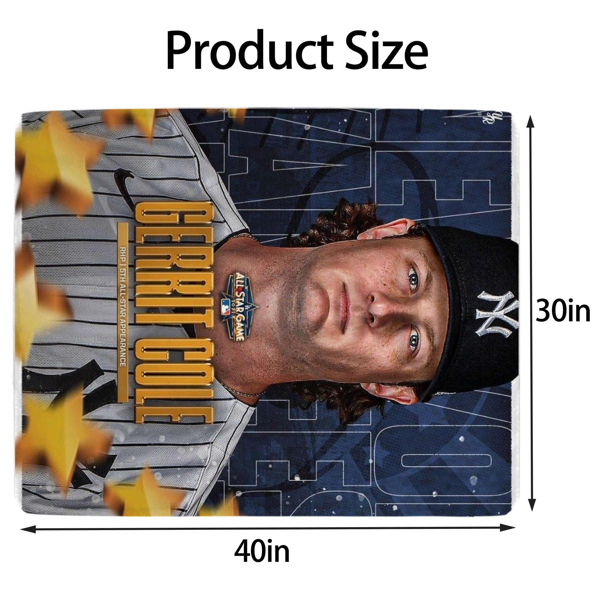 Gerrit Cole 5 Soft Plush Fleece Blanket 30x40 Inch - 300GSM Flannel, Ultra Soft & Warm, Lightweight & Durable, Perfect For Kids, Adults, Couch, Bed, Camping, Travel, Gift For Family & Friends