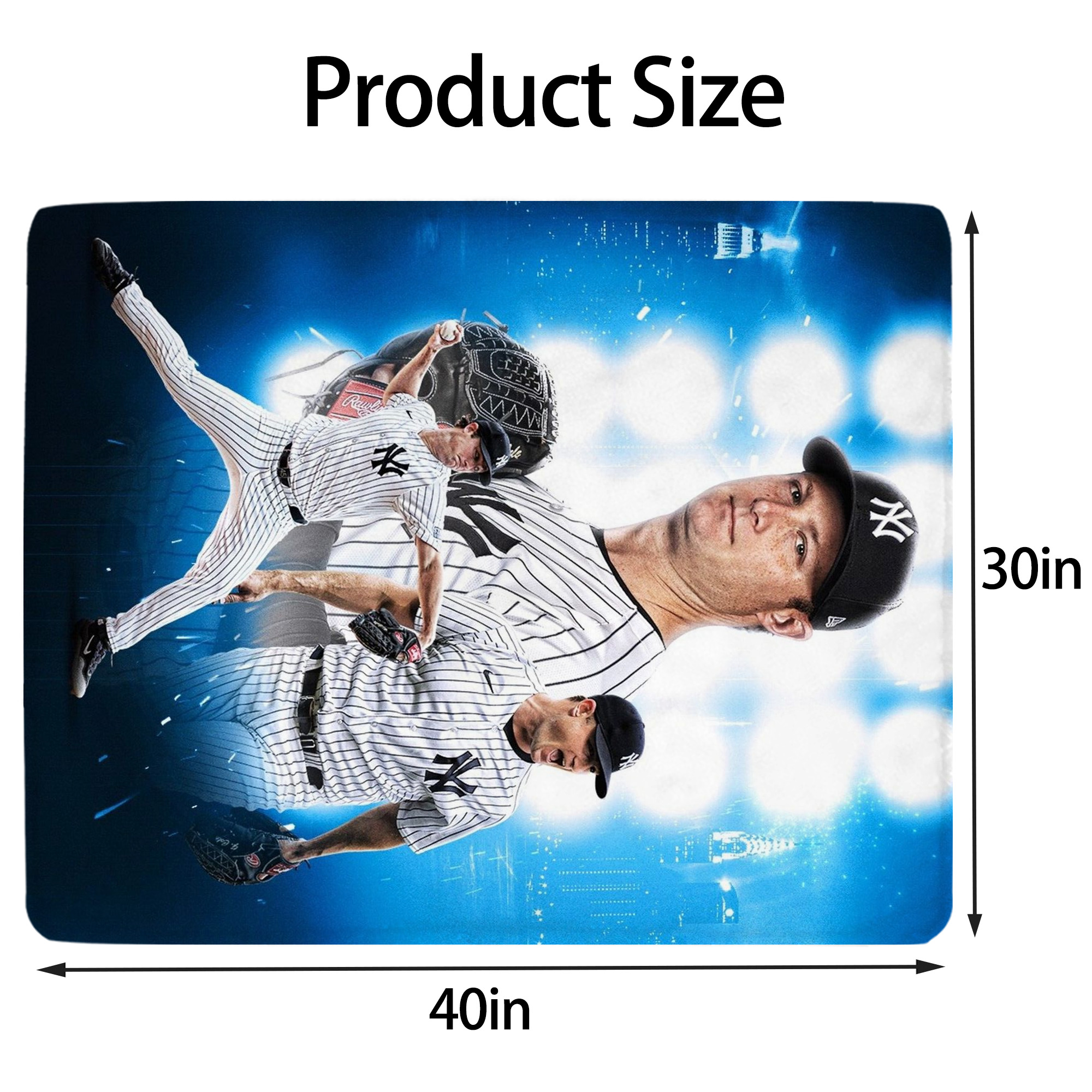 Gerrit Cole 7 Soft Plush Fleece Blanket 30x40 Inch - 300GSM Flannel, Ultra Soft & Warm, Lightweight & Durable, Perfect For Kids, Adults, Couch, Bed, Camping, Travel, Gift For Family & Friends