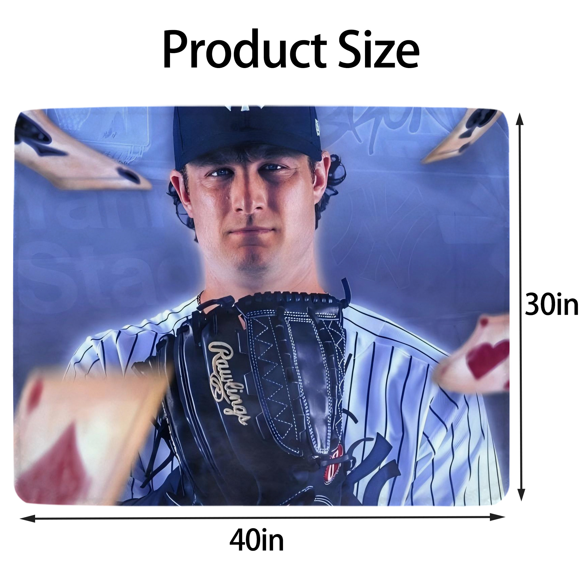 Gerrit Cole 9 Soft Plush Fleece Blanket 30x40 Inch - 300GSM Flannel, Ultra Soft & Warm, Lightweight & Durable, Perfect For Kids, Adults, Couch, Bed, Camping, Travel, Gift For Family & Friends