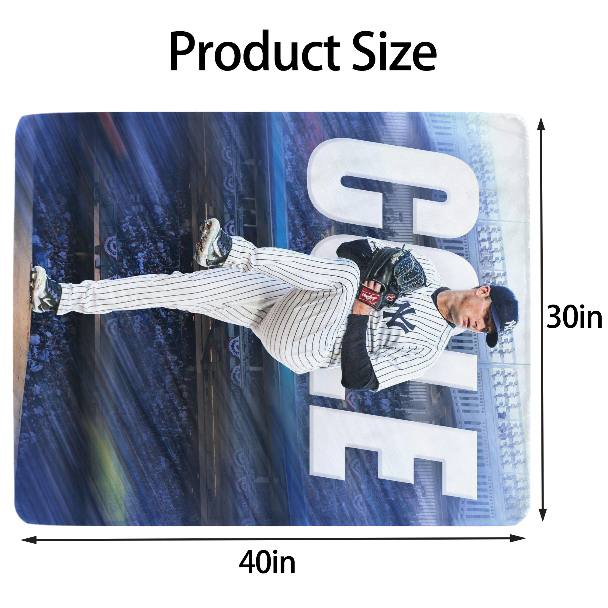 Gerrit Cole 13 Soft Plush Fleece Blanket 30x40 Inch - 300GSM Flannel, Ultra Soft & Warm, Lightweight & Durable, Perfect For Kids, Adults, Couch, Bed, Camping, Travel, Gift For Family & Friends