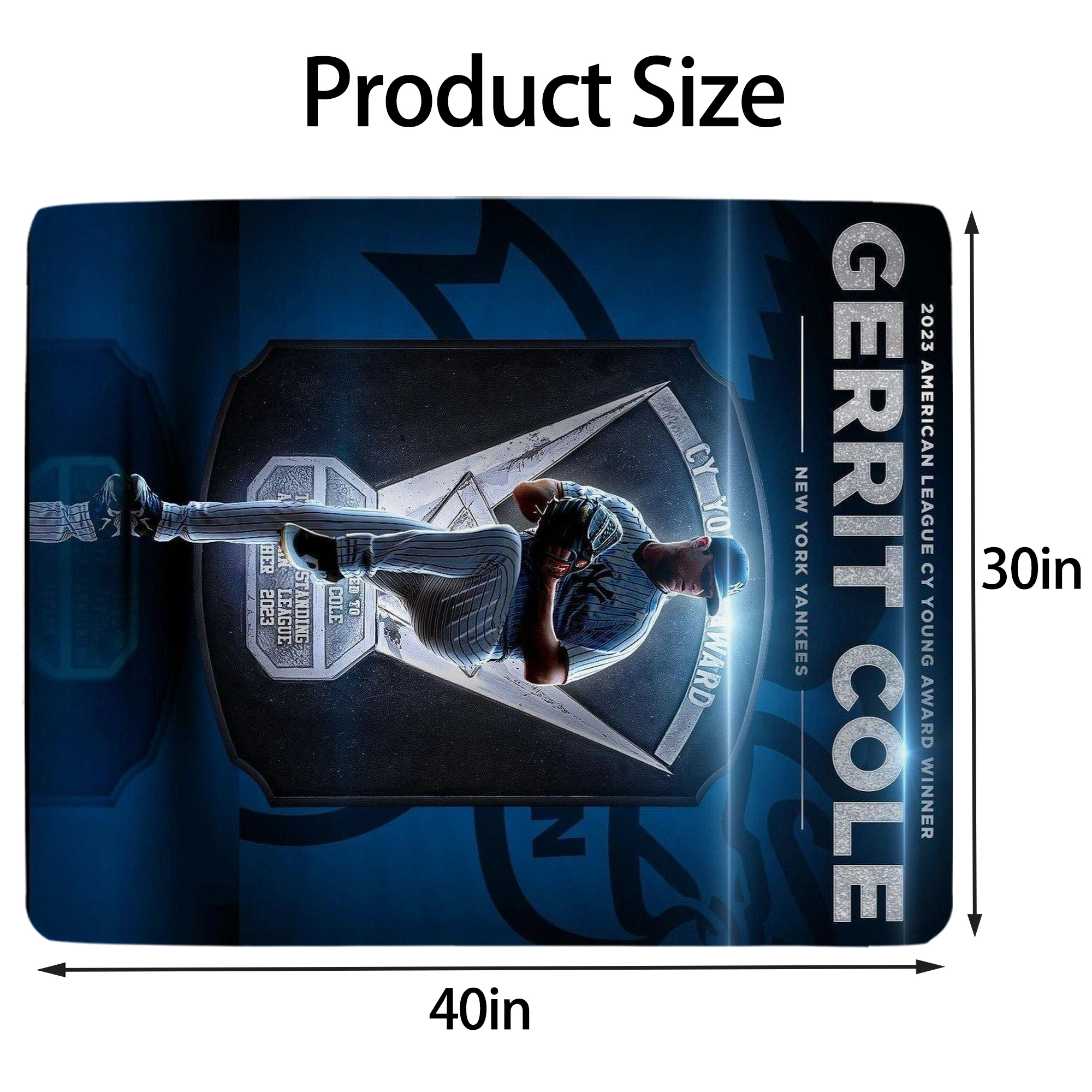 Gerrit Cole 15 Soft Plush Fleece Blanket 30x40 Inch - 300GSM Flannel, Ultra Soft & Warm, Lightweight & Durable, Perfect For Kids, Adults, Couch, Bed, Camping, Travel, Gift For Family & Friends