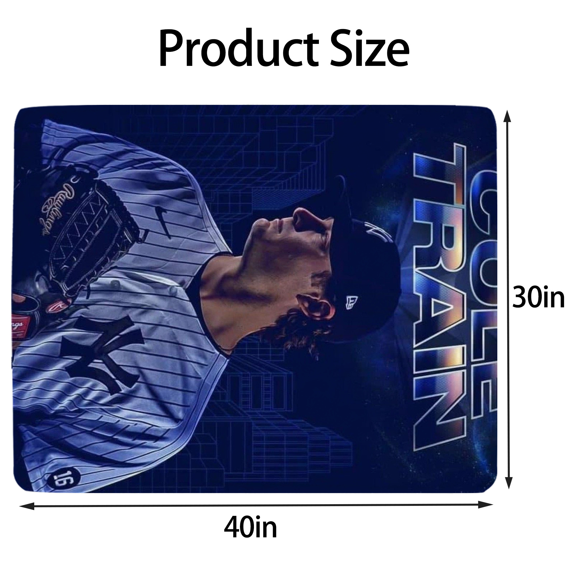 Gerrit Cole 16 Soft Plush Fleece Blanket 30x40 Inch - 300GSM Flannel, Ultra Soft & Warm, Lightweight & Durable, Perfect For Kids, Adults, Couch, Bed, Camping, Travel, Gift For Family & Friends