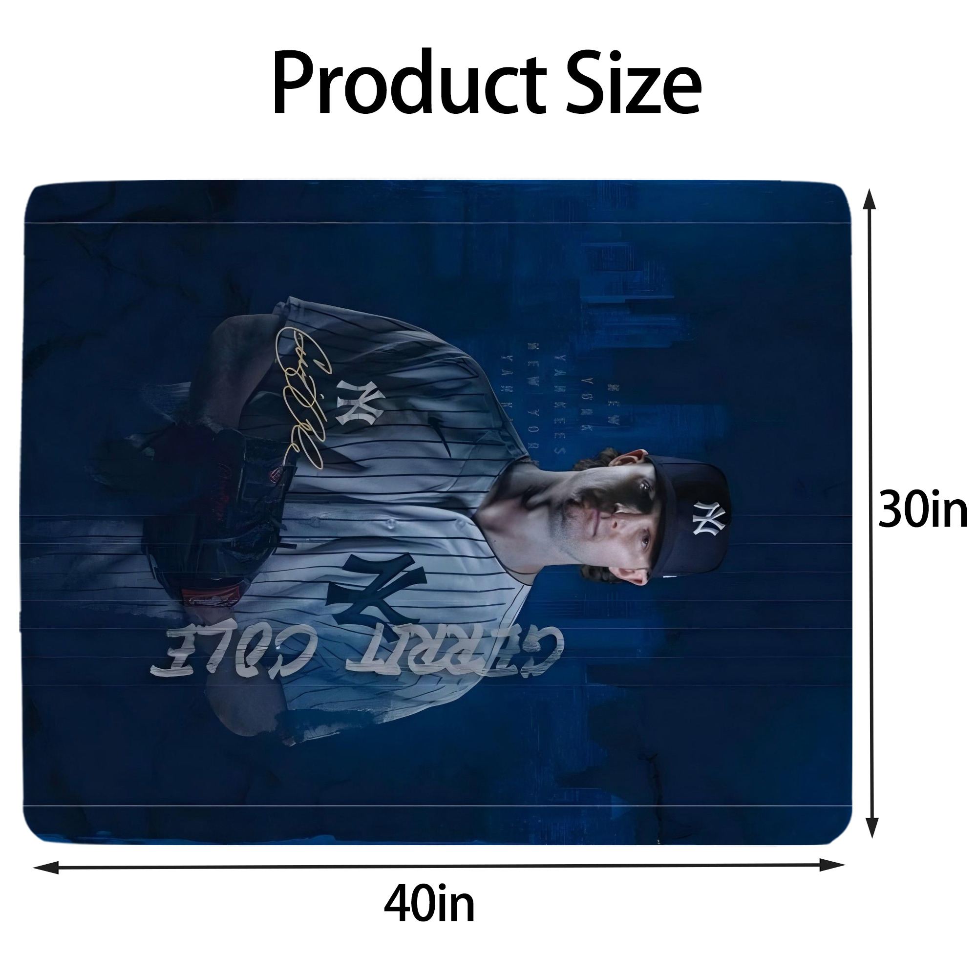 Gerrit Cole 19 Soft Plush Fleece Blanket 30x40 Inch - 300GSM Flannel, Ultra Soft & Warm, Lightweight & Durable, Perfect For Kids, Adults, Couch, Bed, Camping, Travel, Gift For Family & Friends