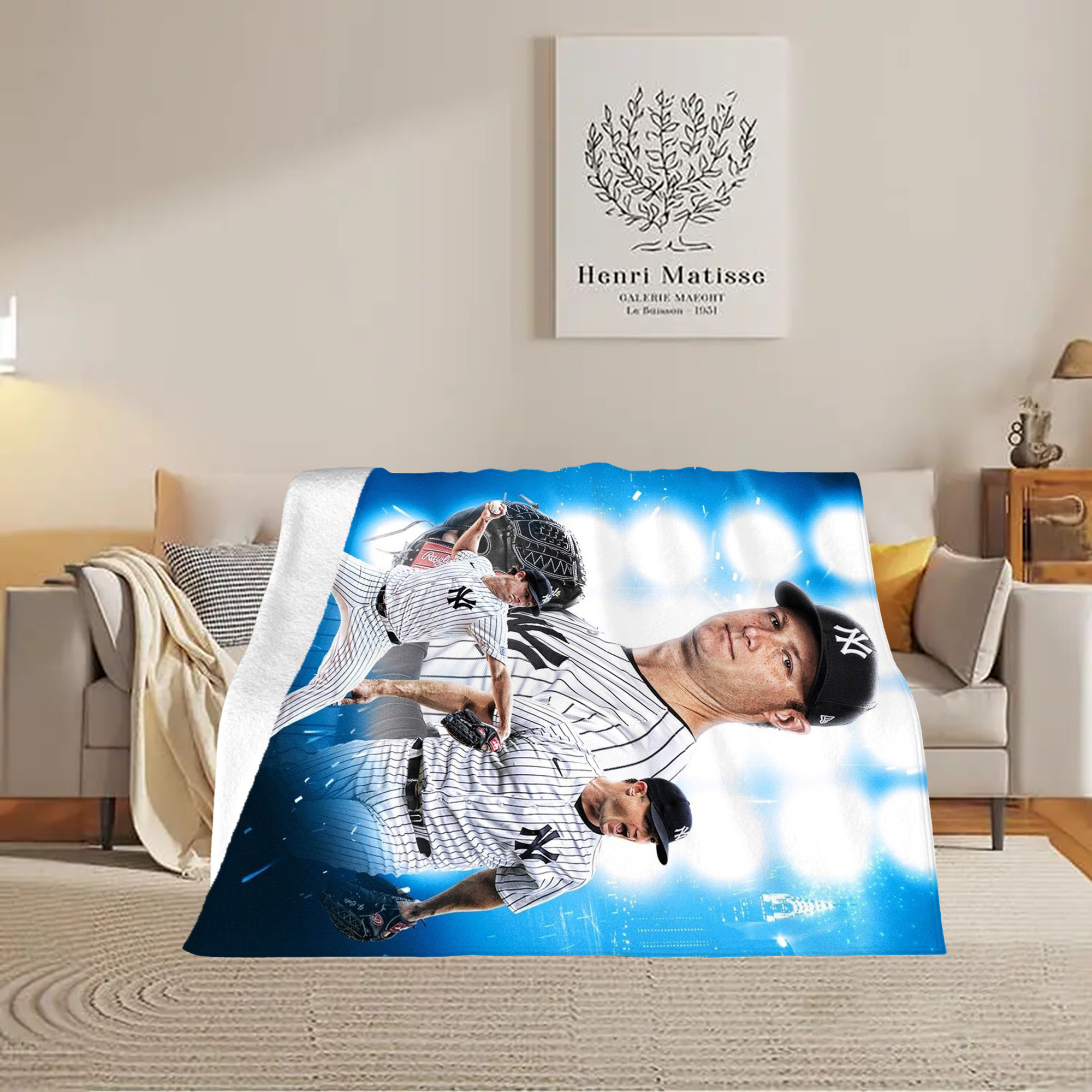 Gerrit Cole 7 Soft Plush Fleece Blanket 30x40 Inch - 300GSM Flannel, Ultra Soft & Warm, Lightweight & Durable, Perfect For Kids, Adults, Couch, Bed, Camping, Travel, Gift For Family & Friends