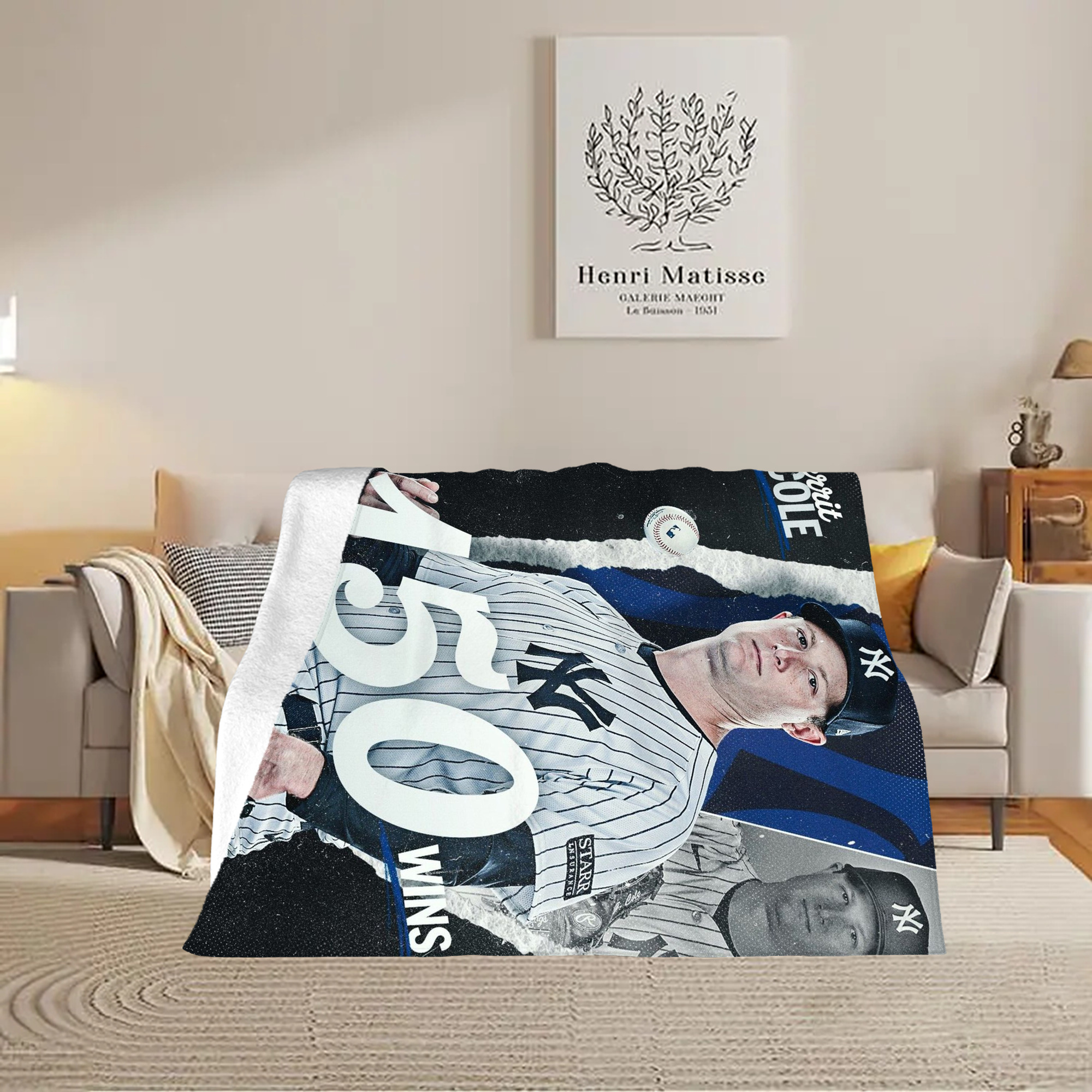 Gerrit Cole 10 Soft Plush Fleece Blanket 30x40 Inch - 300GSM Flannel, Ultra Soft & Warm, Lightweight & Durable, Perfect For Kids, Adults, Couch, Bed, Camping, Travel, Gift For Family & Friends