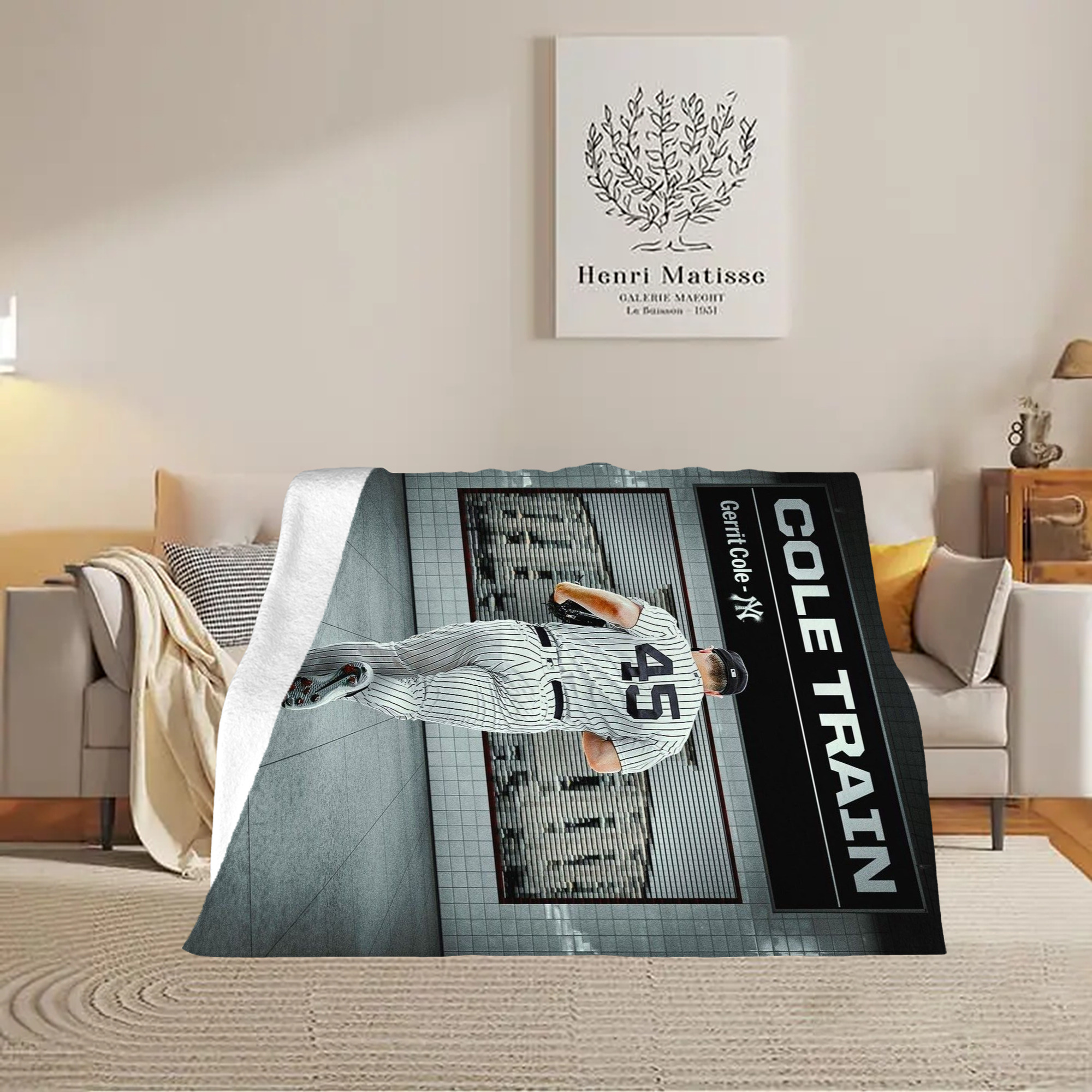 Gerrit Cole 12 Soft Plush Fleece Blanket 30x40 Inch - 300GSM Flannel, Ultra Soft & Warm, Lightweight & Durable, Perfect For Kids, Adults, Couch, Bed, Camping, Travel, Gift For Family & Friends