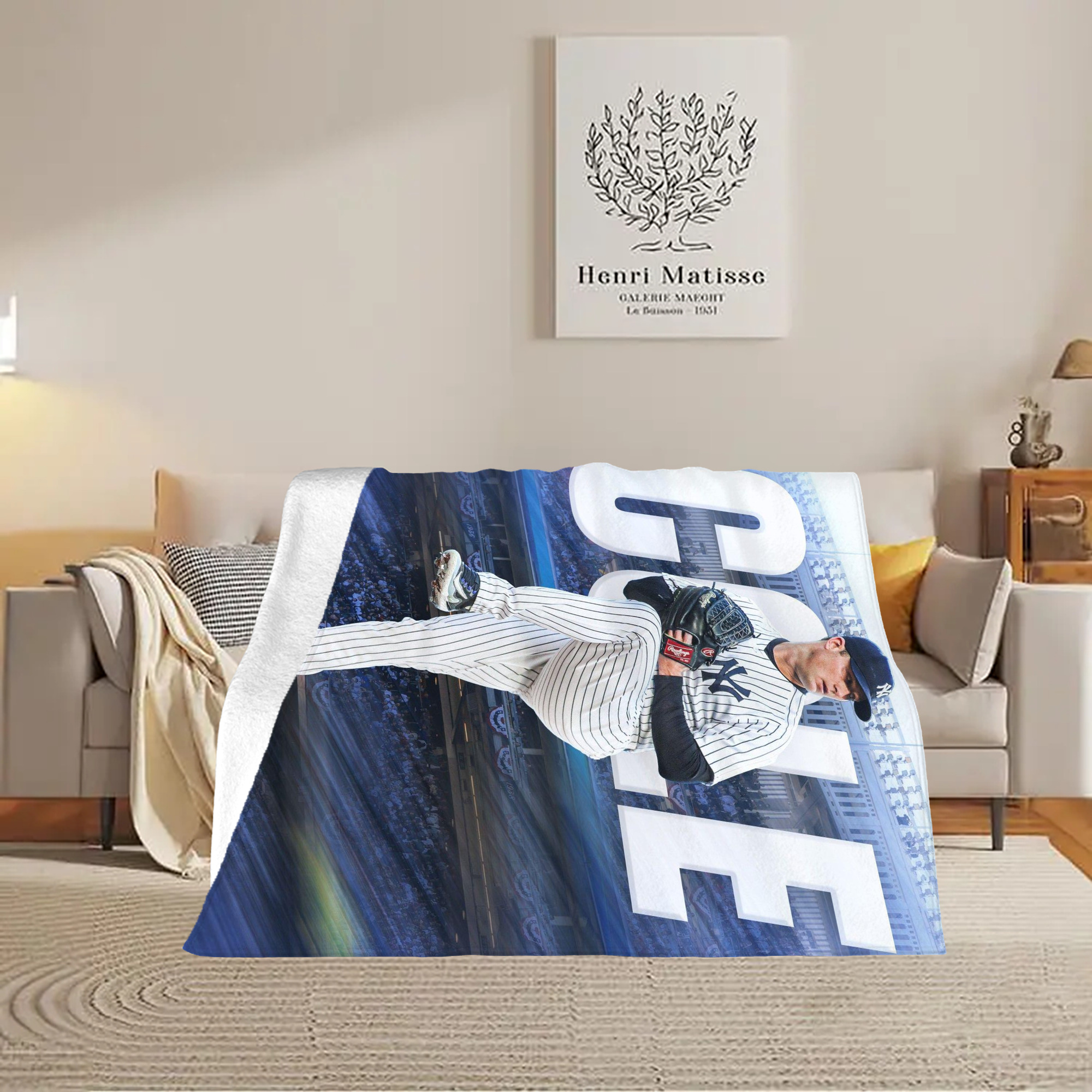 Gerrit Cole 13 Soft Plush Fleece Blanket 30x40 Inch - 300GSM Flannel, Ultra Soft & Warm, Lightweight & Durable, Perfect For Kids, Adults, Couch, Bed, Camping, Travel, Gift For Family & Friends