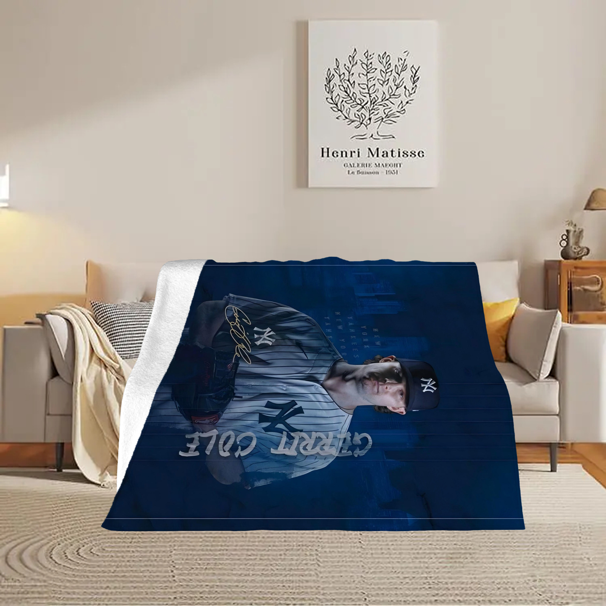 Gerrit Cole 19 Soft Plush Fleece Blanket 30x40 Inch - 300GSM Flannel, Ultra Soft & Warm, Lightweight & Durable, Perfect For Kids, Adults, Couch, Bed, Camping, Travel, Gift For Family & Friends