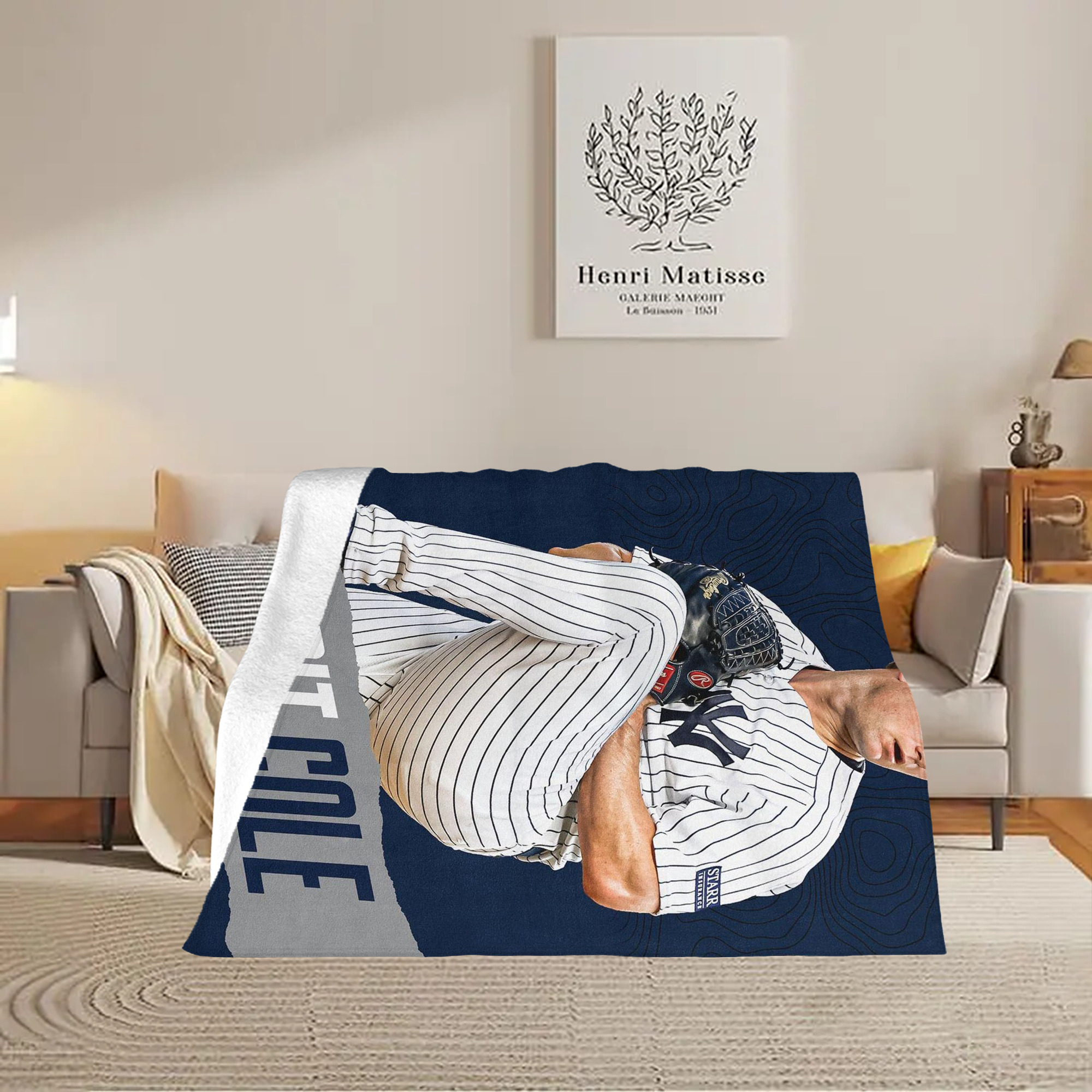 Gerrit Cole 22 Soft Plush Fleece Blanket 30x40 Inch - 300GSM Flannel, Ultra Soft & Warm, Lightweight & Durable, Perfect For Kids, Adults, Couch, Bed, Camping, Travel, Gift For Family & Friends