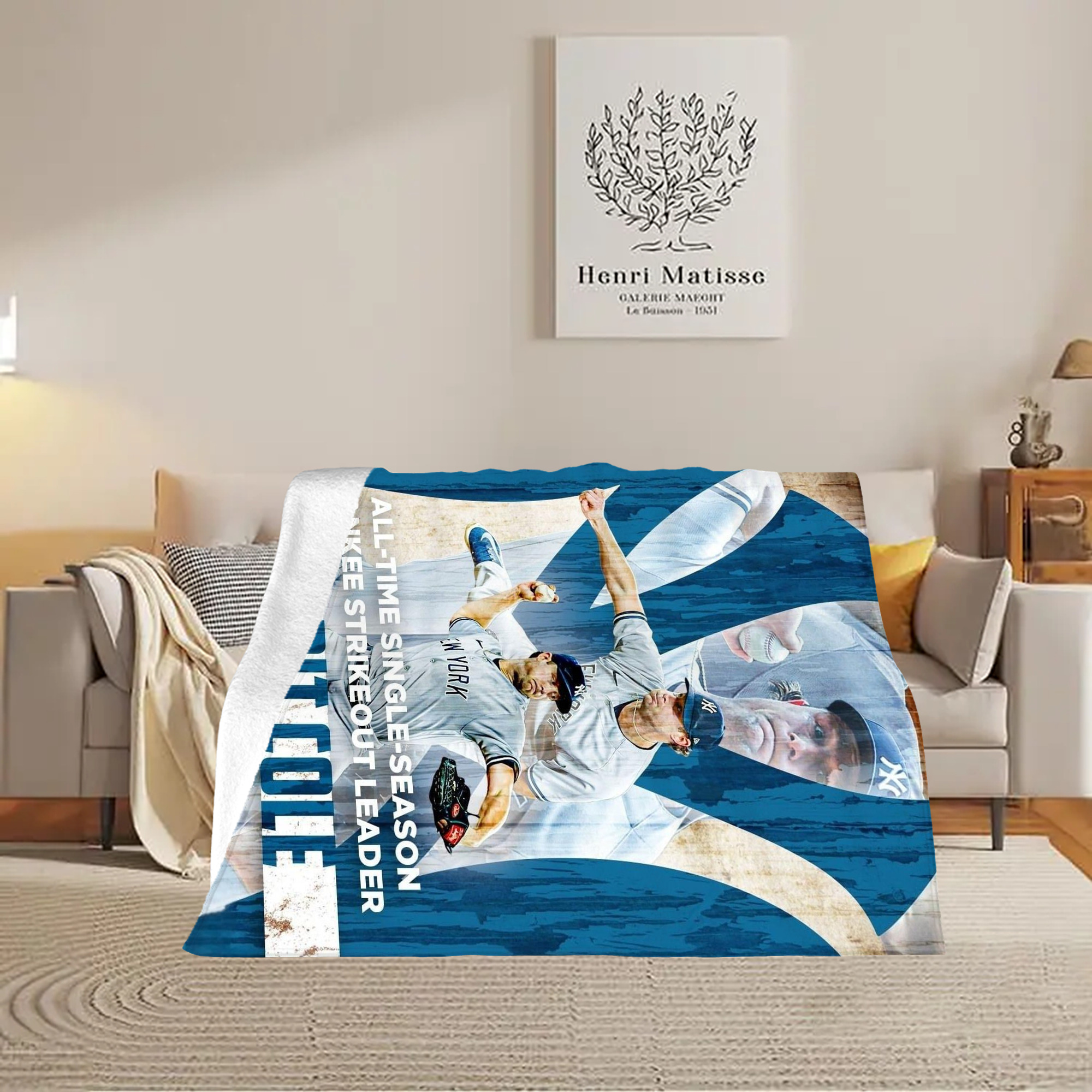 Gerrit Cole 25 Soft Plush Fleece Blanket 30x40 Inch - 300GSM Flannel, Ultra Soft & Warm, Lightweight & Durable, Perfect For Kids, Adults, Couch, Bed, Camping, Travel, Gift For Family & Friends