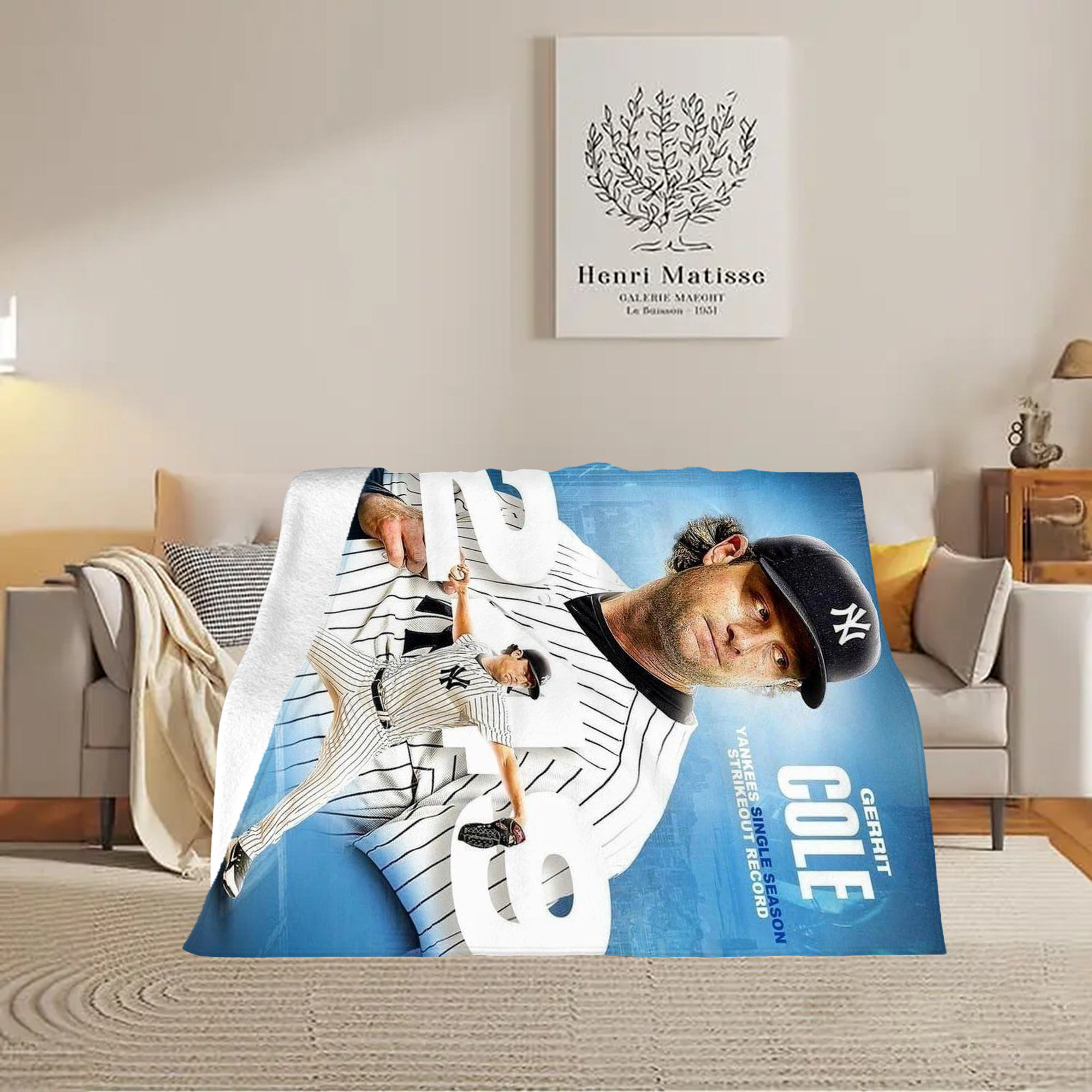 Gerrit Cole 29 Soft Plush Fleece Blanket 30x40 Inch - 300GSM Flannel, Ultra Soft & Warm, Lightweight & Durable, Perfect For Kids, Adults, Couch, Bed, Camping, Travel, Gift For Family & Friends