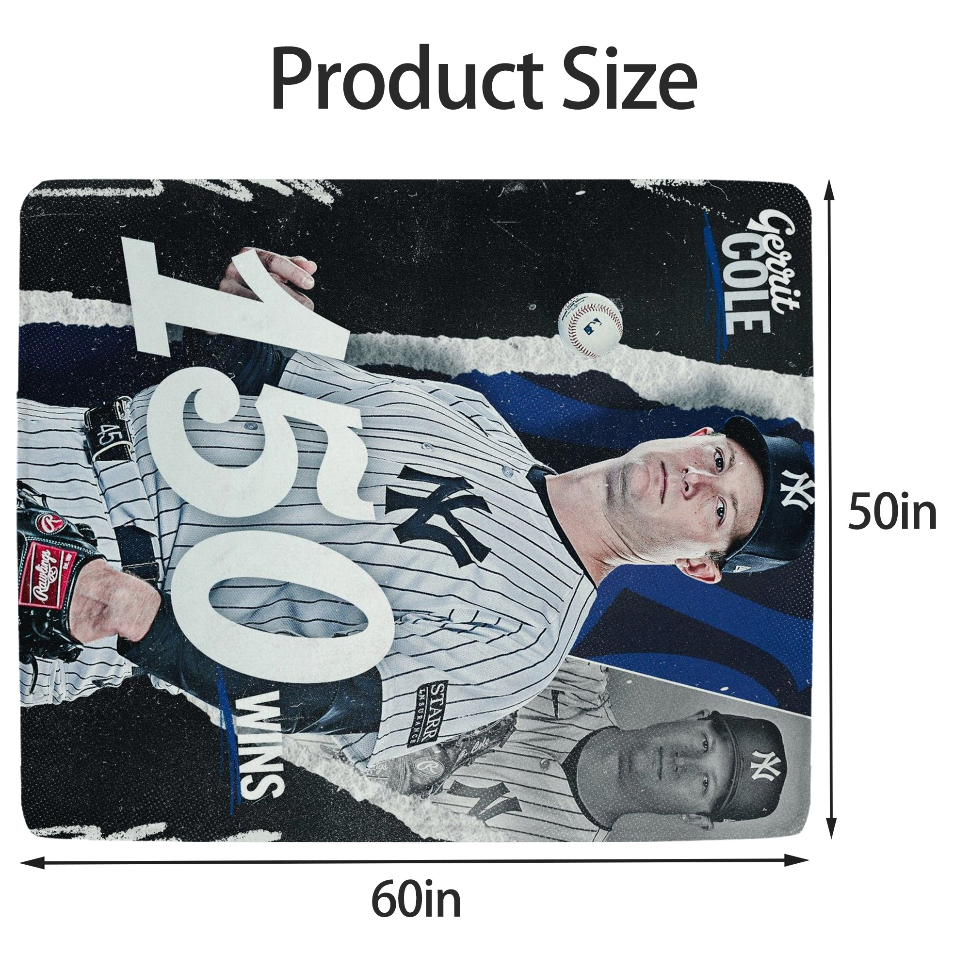 Gerrit Cole 10 Soft Fleece Throw Blanket 50 X 60 Inch – Super Soft, Lightweight, And Durable – Perfect For Sofa, Bed, Camping, And More – Ideal Gift For Family And Friends