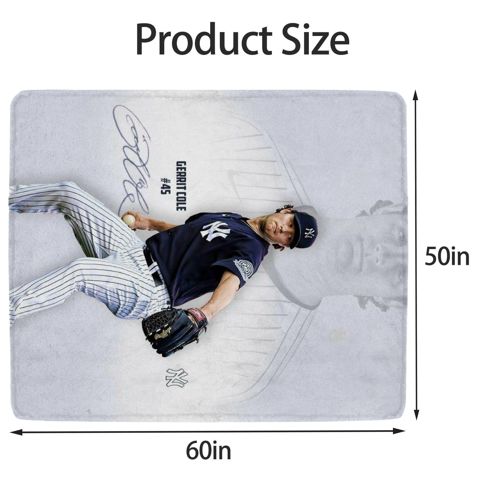 Gerrit Cole 17 Soft Fleece Throw Blanket 50 X 60 Inch – Super Soft, Lightweight, And Durable – Perfect For Sofa, Bed, Camping, And More – Ideal Gift For Family And Friends