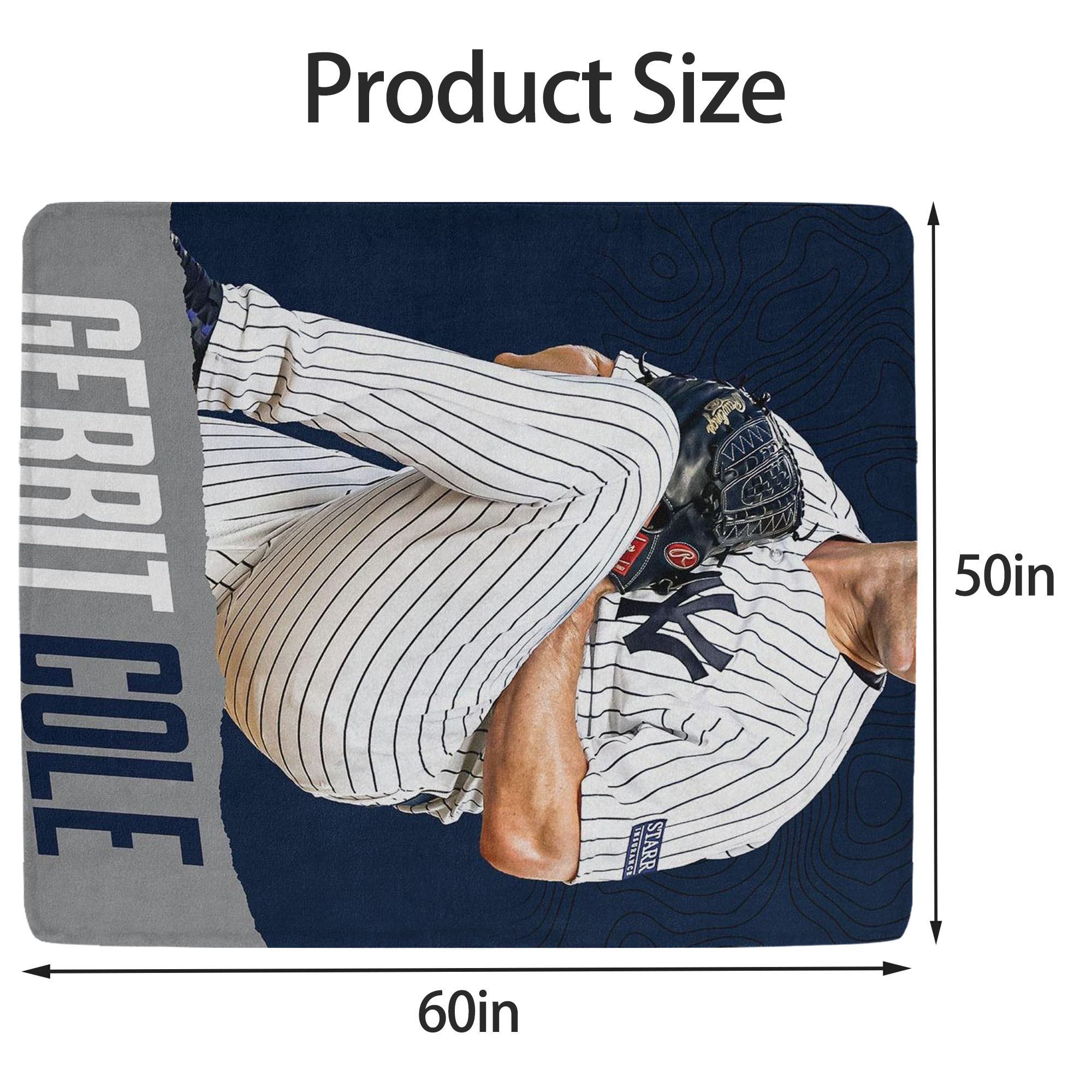 Gerrit Cole 22 Soft Fleece Throw Blanket 50 X 60 Inch – Super Soft, Lightweight, And Durable – Perfect For Sofa, Bed, Camping, And More – Ideal Gift For Family And Friends