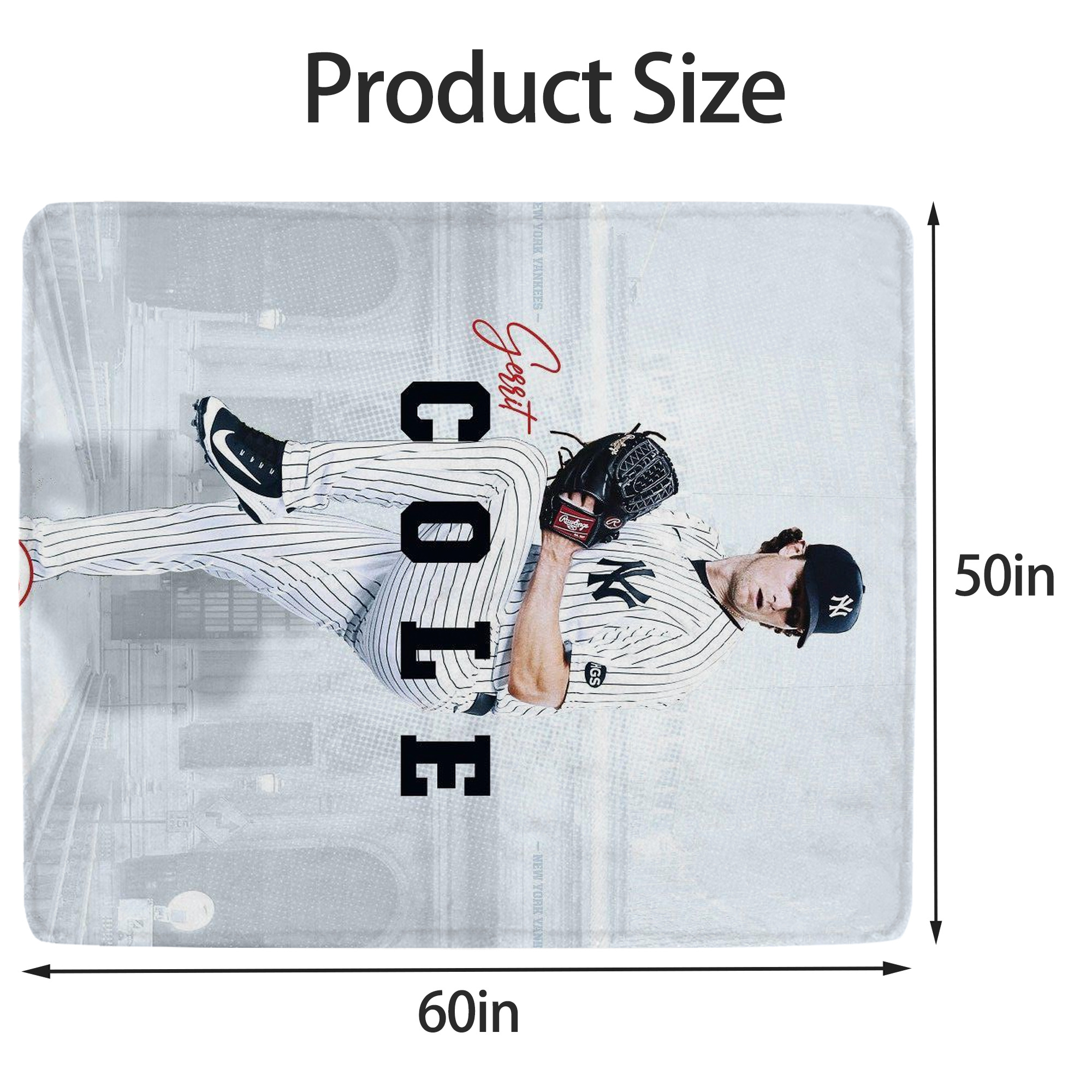 Gerrit Cole 24 Soft Fleece Throw Blanket 50 X 60 Inch – Super Soft, Lightweight, And Durable – Perfect For Sofa, Bed, Camping, And More – Ideal Gift For Family And Friends