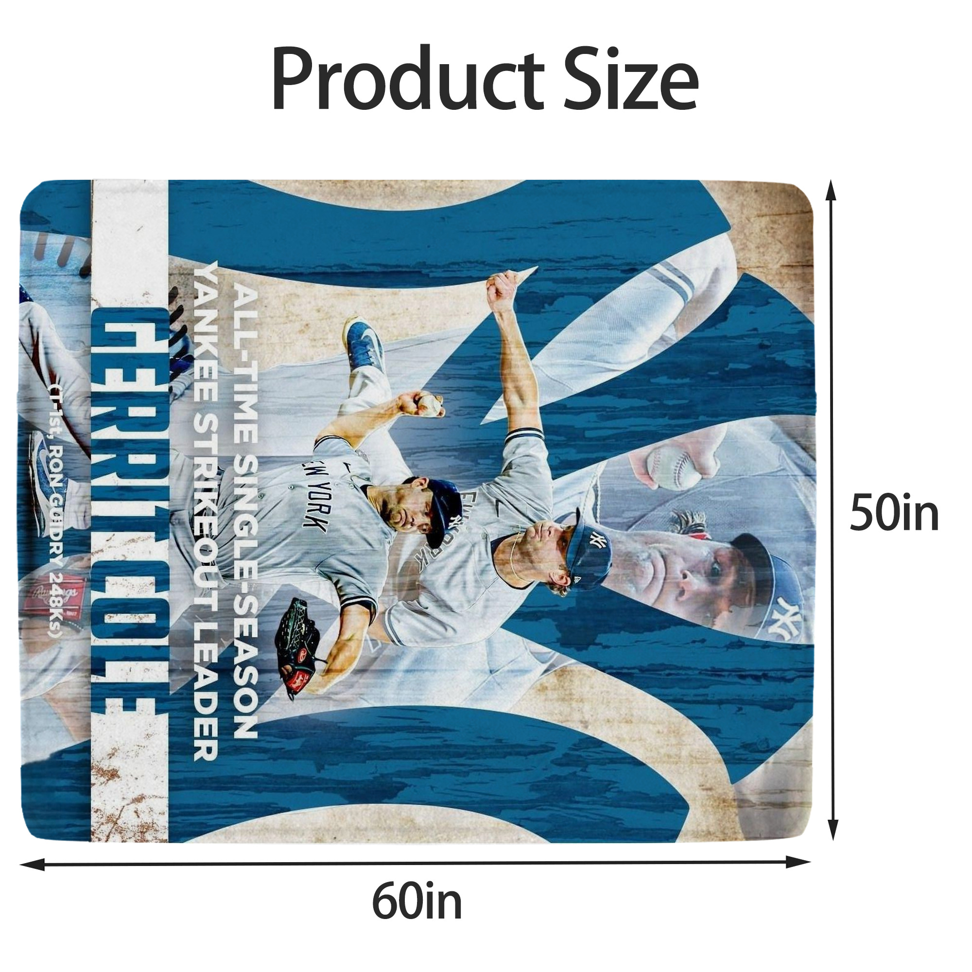 Gerrit Cole 25 Soft Fleece Throw Blanket 50 X 60 Inch – Super Soft, Lightweight, And Durable – Perfect For Sofa, Bed, Camping, And More – Ideal Gift For Family And Friends