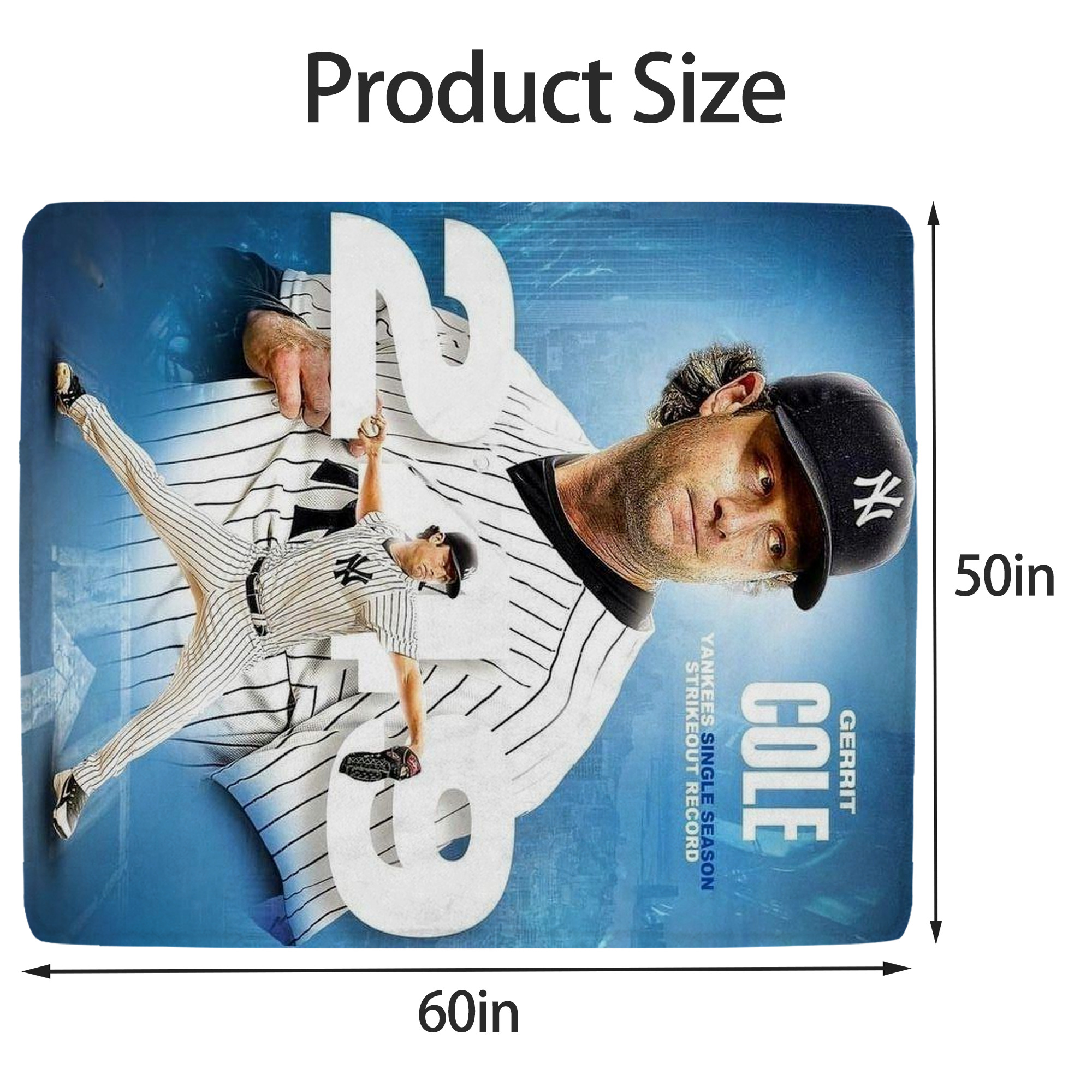 Gerrit Cole 29 Soft Fleece Throw Blanket 50 X 60 Inch – Super Soft, Lightweight, And Durable – Perfect For Sofa, Bed, Camping, And More – Ideal Gift For Family And Friends