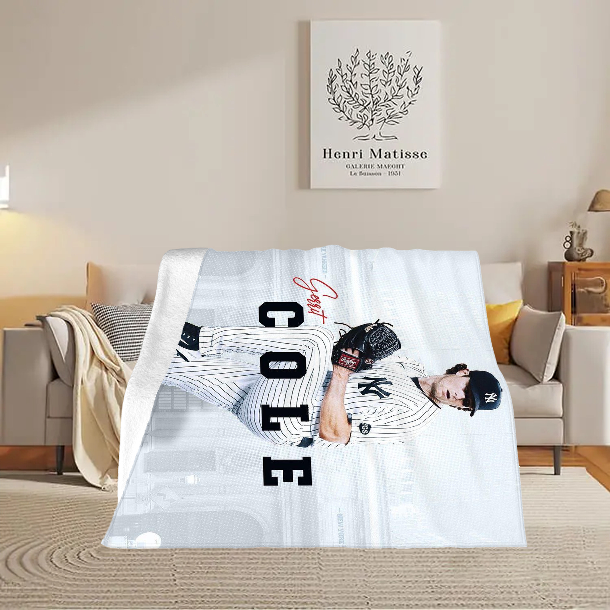 Gerrit Cole 24 Soft Fleece Throw Blanket 50 X 60 Inch – Super Soft, Lightweight, And Durable – Perfect For Sofa, Bed, Camping, And More – Ideal Gift For Family And Friends